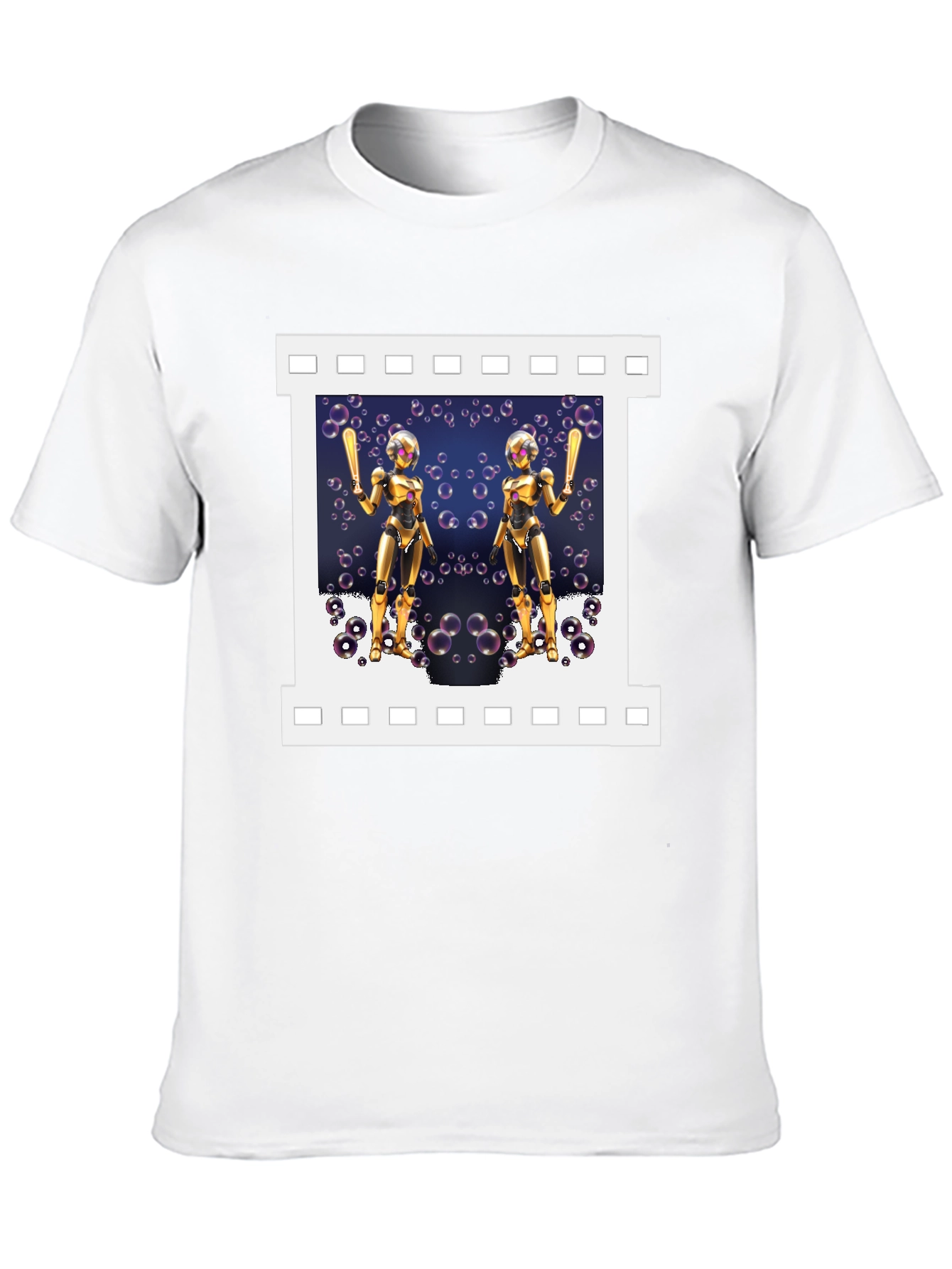 Robot Baseball Player Graphic T-Shirt