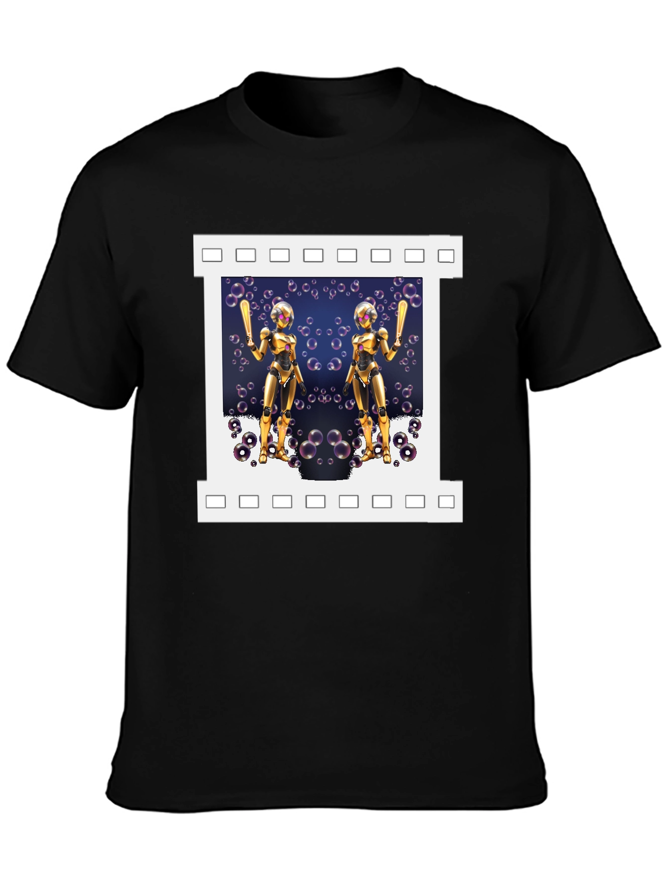 Robot Baseball Player Graphic T-Shirt