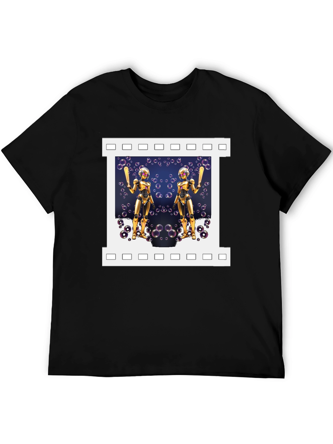 Robot Baseball Player Graphic T-Shirt