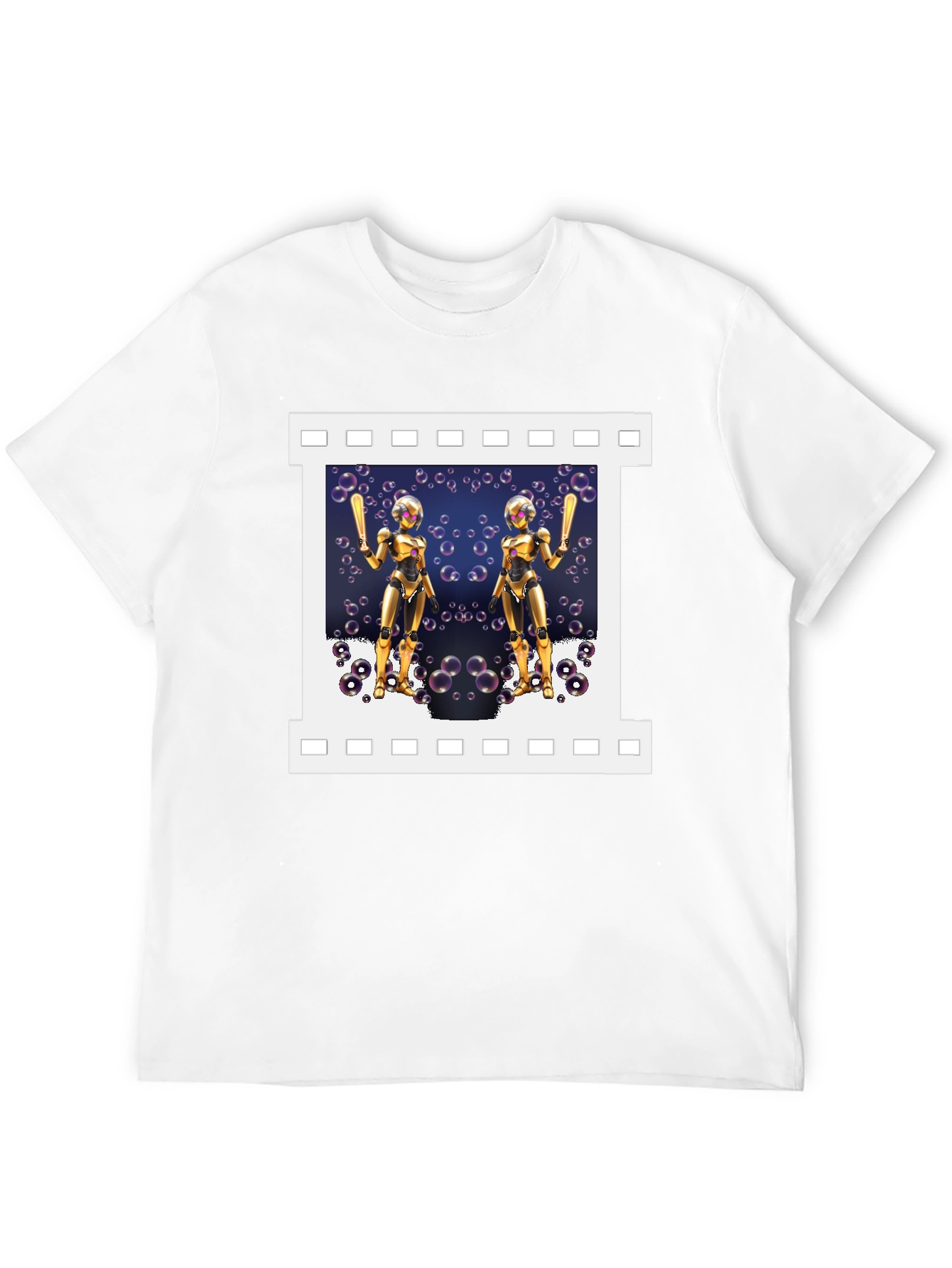 Robot Baseball Player Graphic T-Shirt