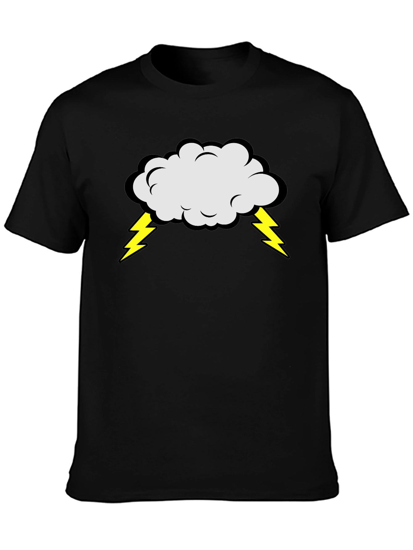 Stormy Cloud T-Shirt - Mens Black Cotton Tee