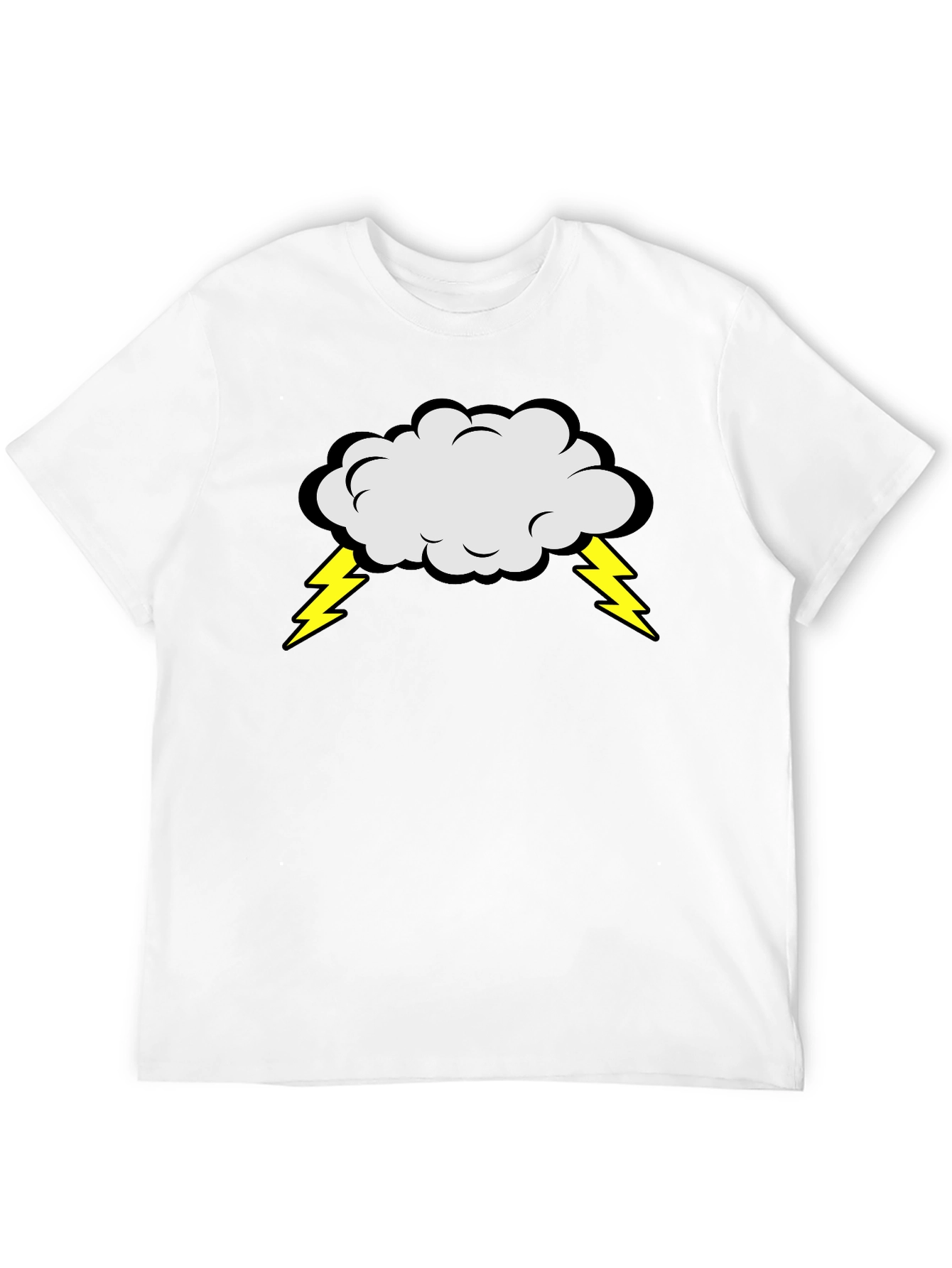 Stormy Cloud T-Shirt - Mens Black Cotton Tee