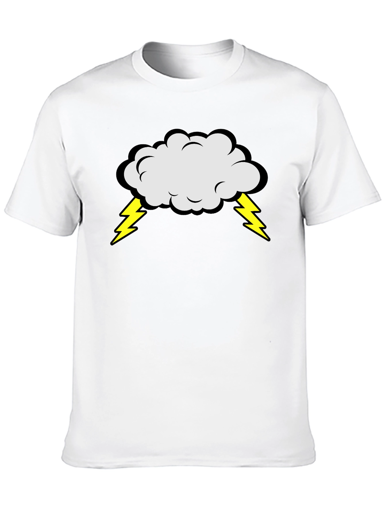 Stormy Cloud T-Shirt - Mens Black Cotton Tee
