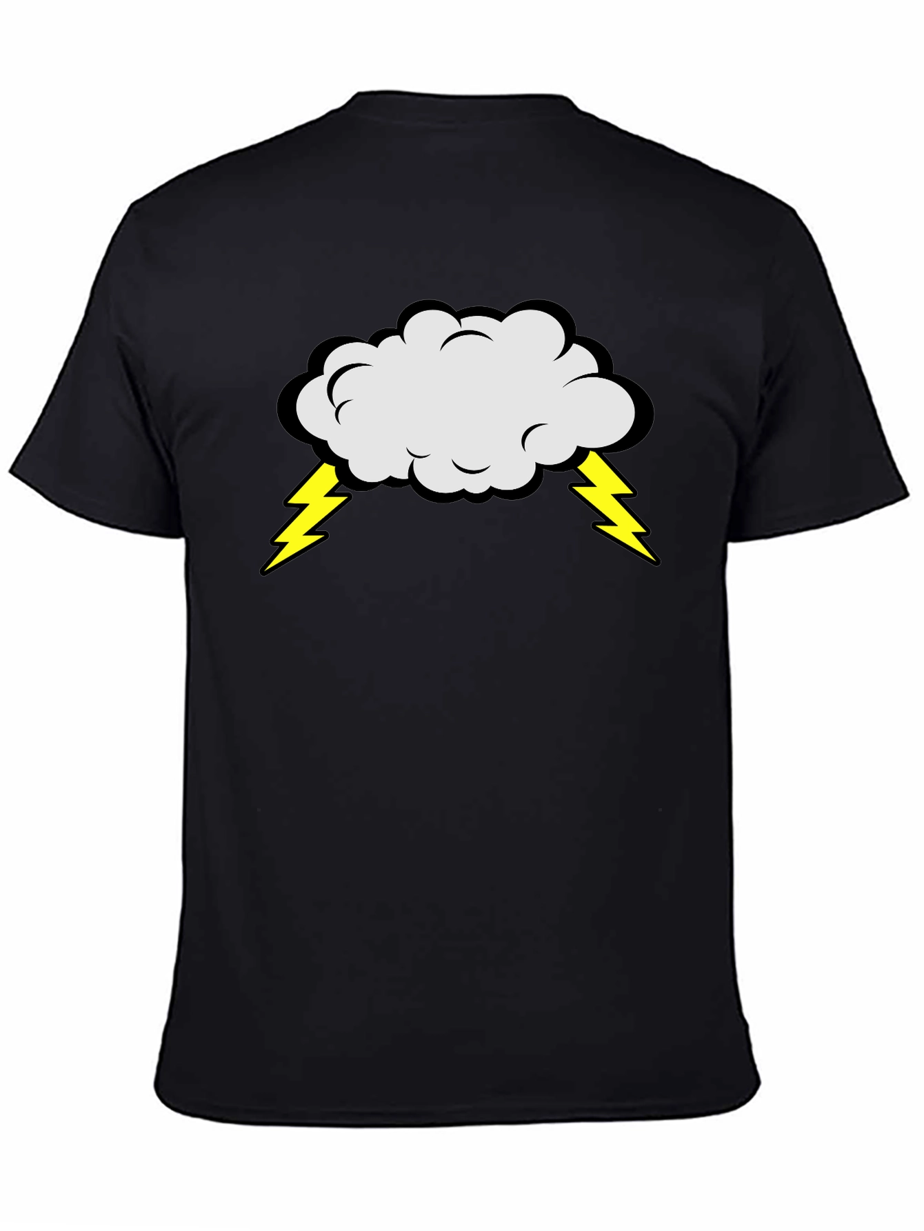 Stormy Cloud T-Shirt - Mens Black Cotton Tee