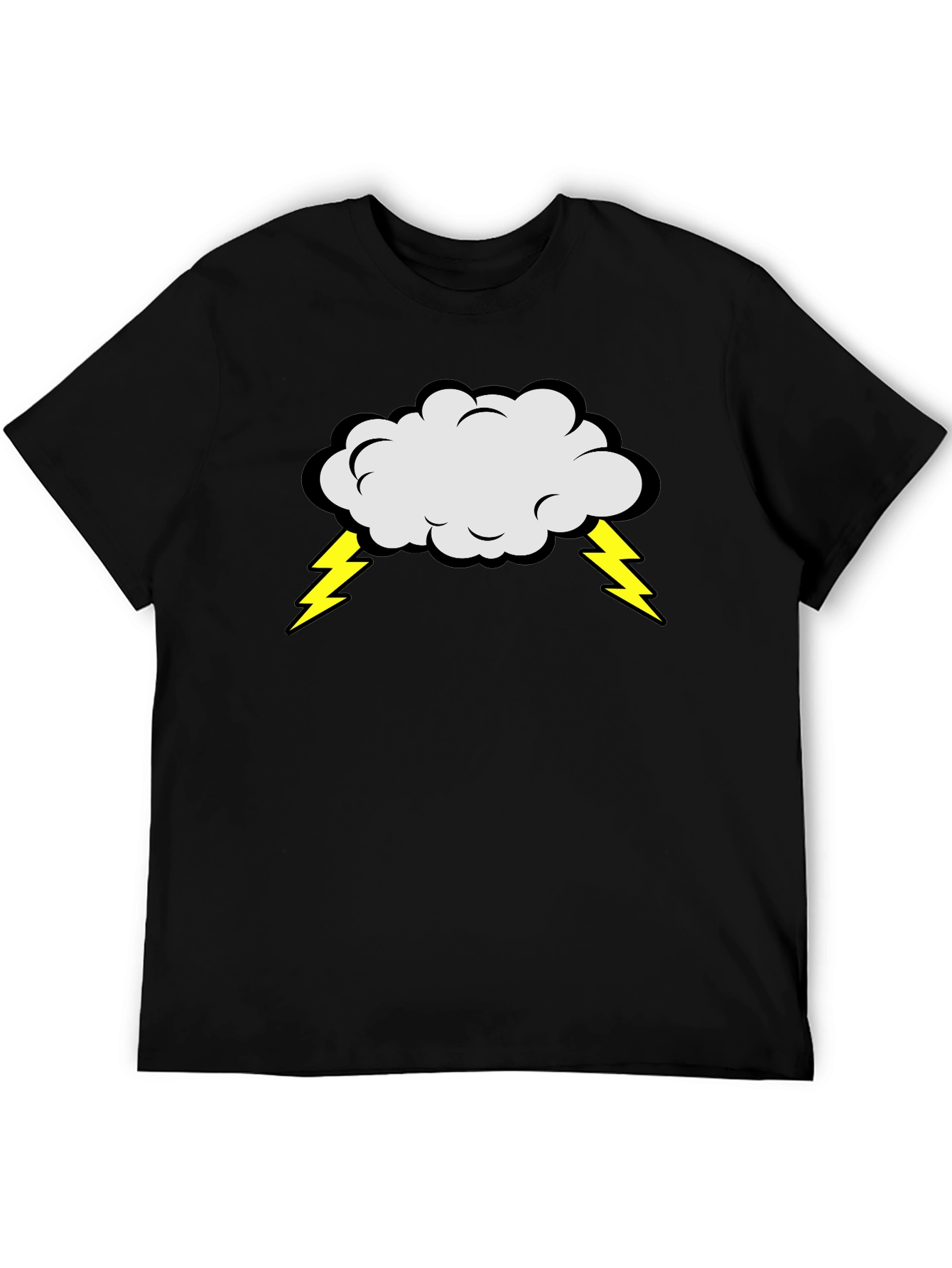 Stormy Cloud T-Shirt - Mens Black Cotton Tee