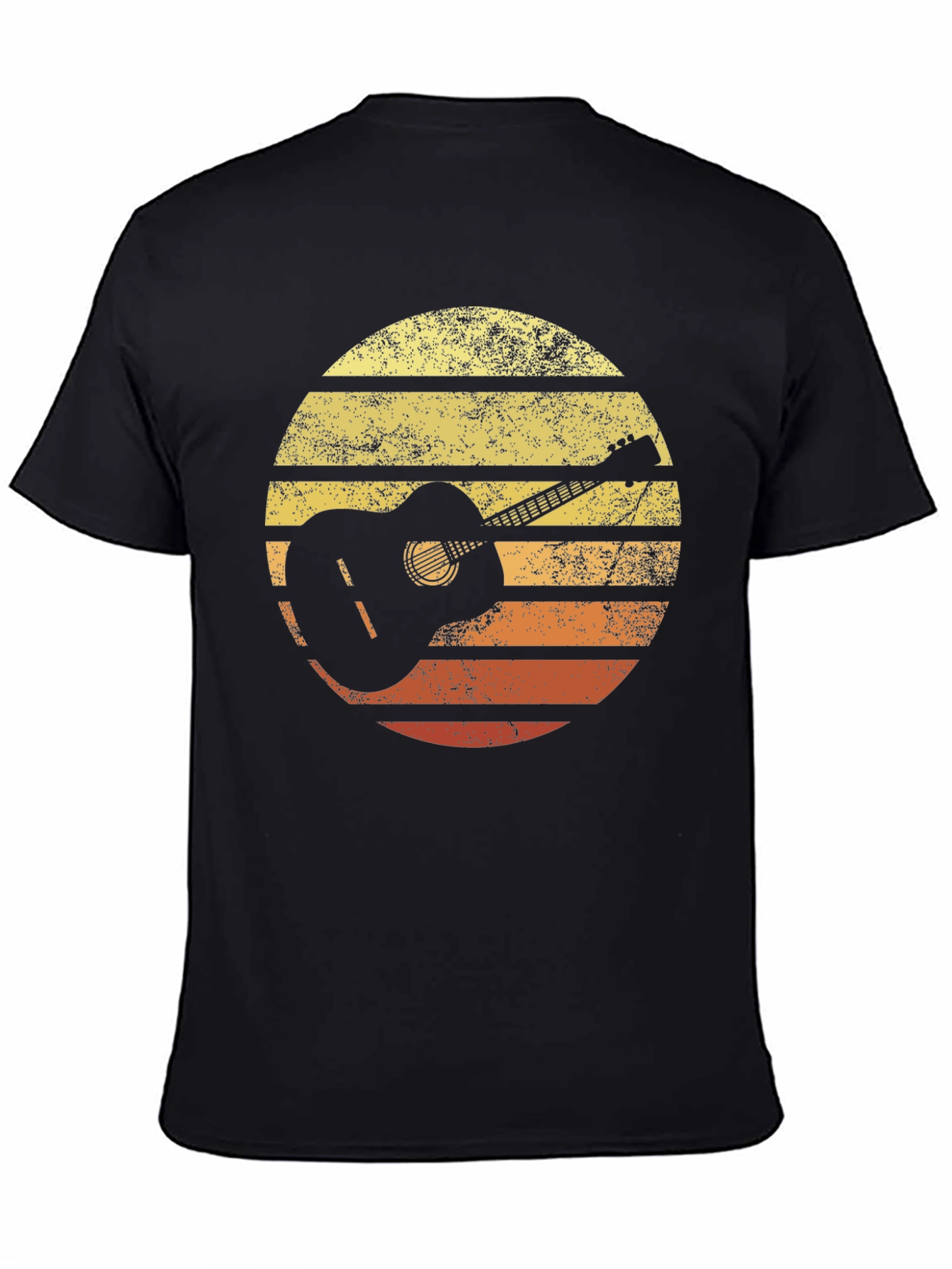Retro Guitar Sunset Graphic T-Shirt