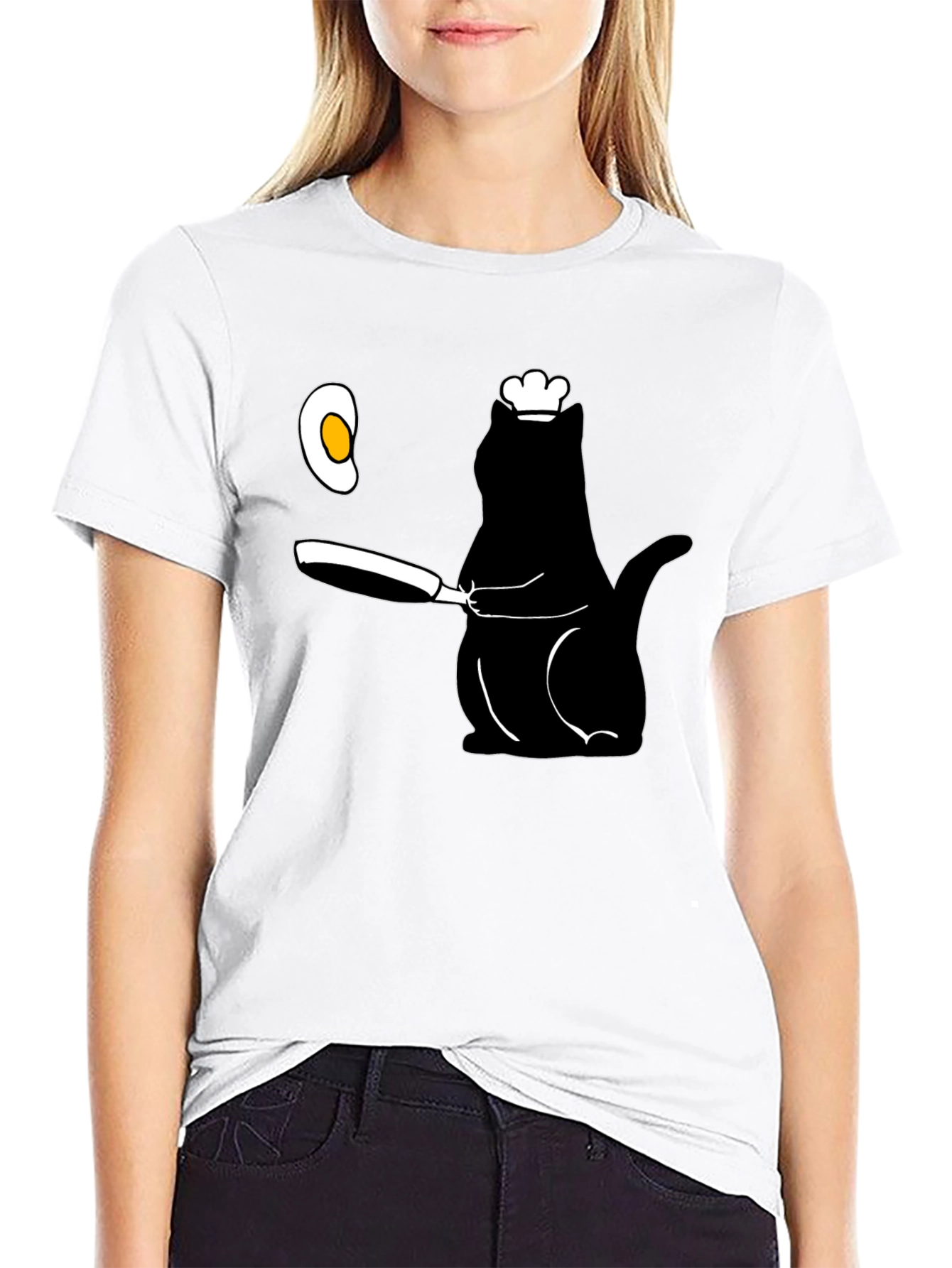 Chef Cat T-Shirt - Cooking Cat Design