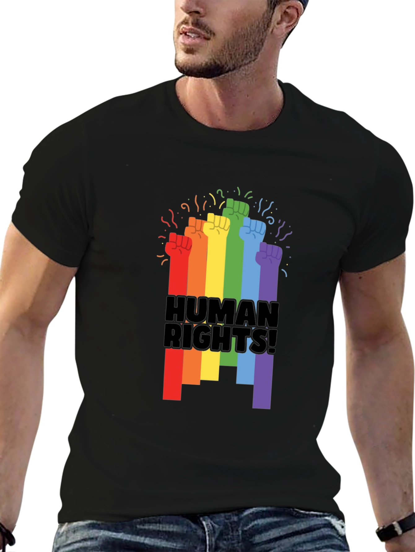 Human Rights Rainbow Fist T-Shirt