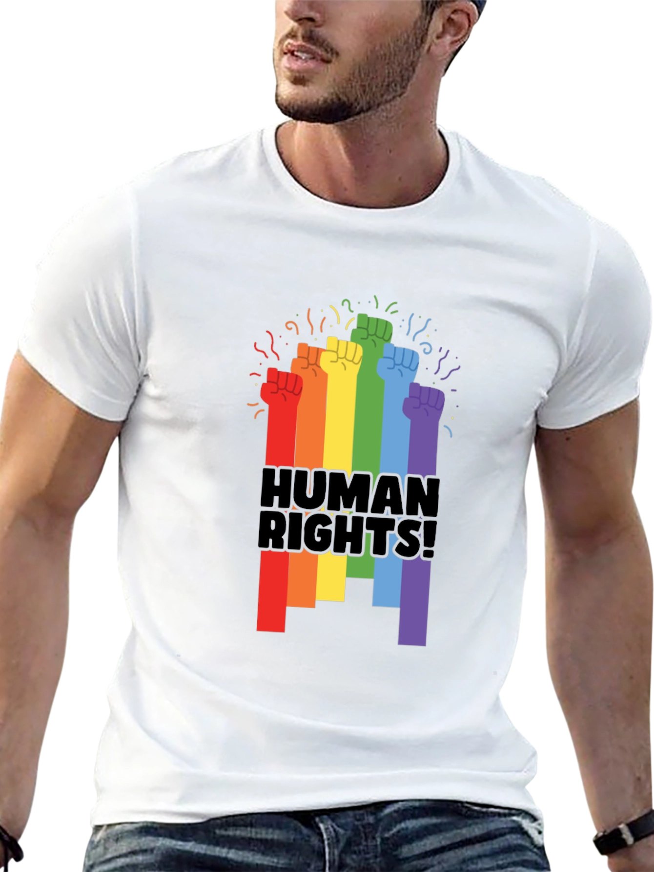 Human Rights Rainbow Fist T-Shirt