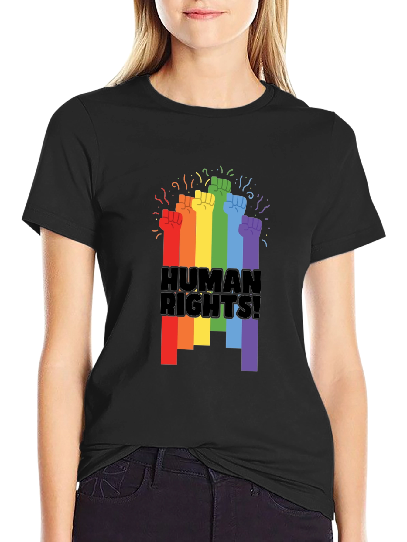 Human Rights Rainbow Fist T-Shirt