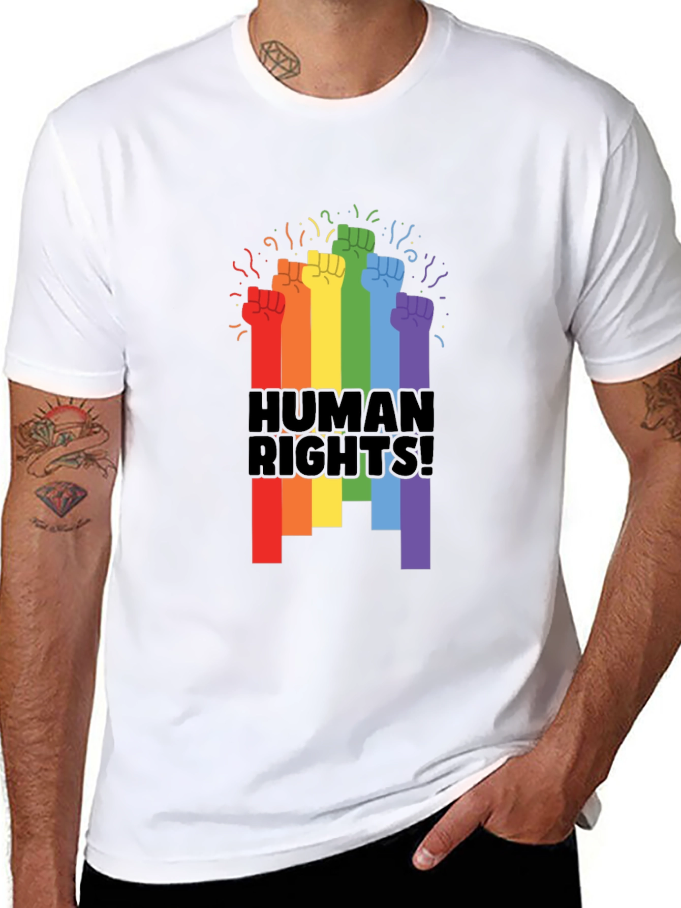 Human Rights Rainbow Fist T-Shirt