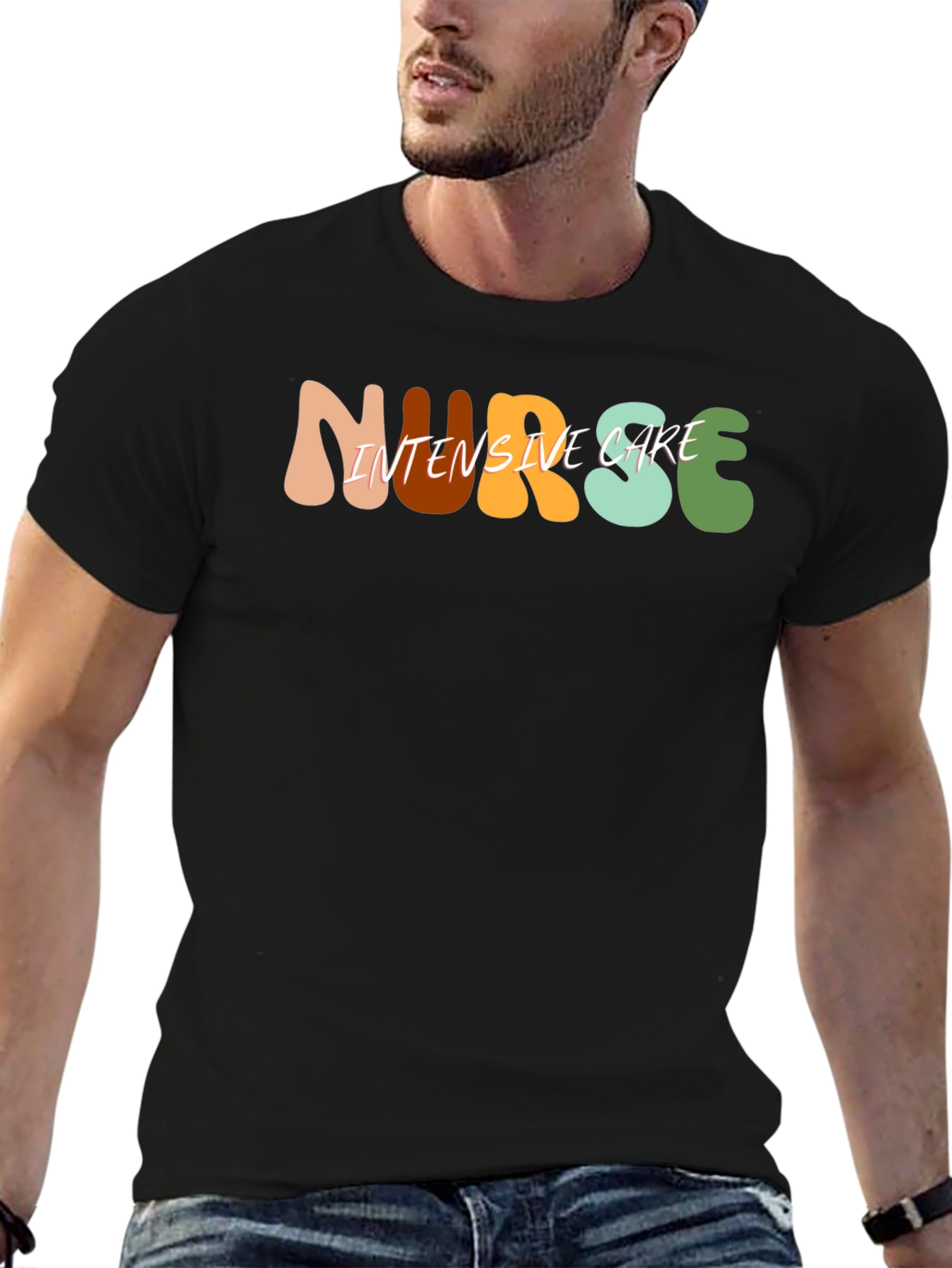 Nurse Intensive Care Black T-Shirt