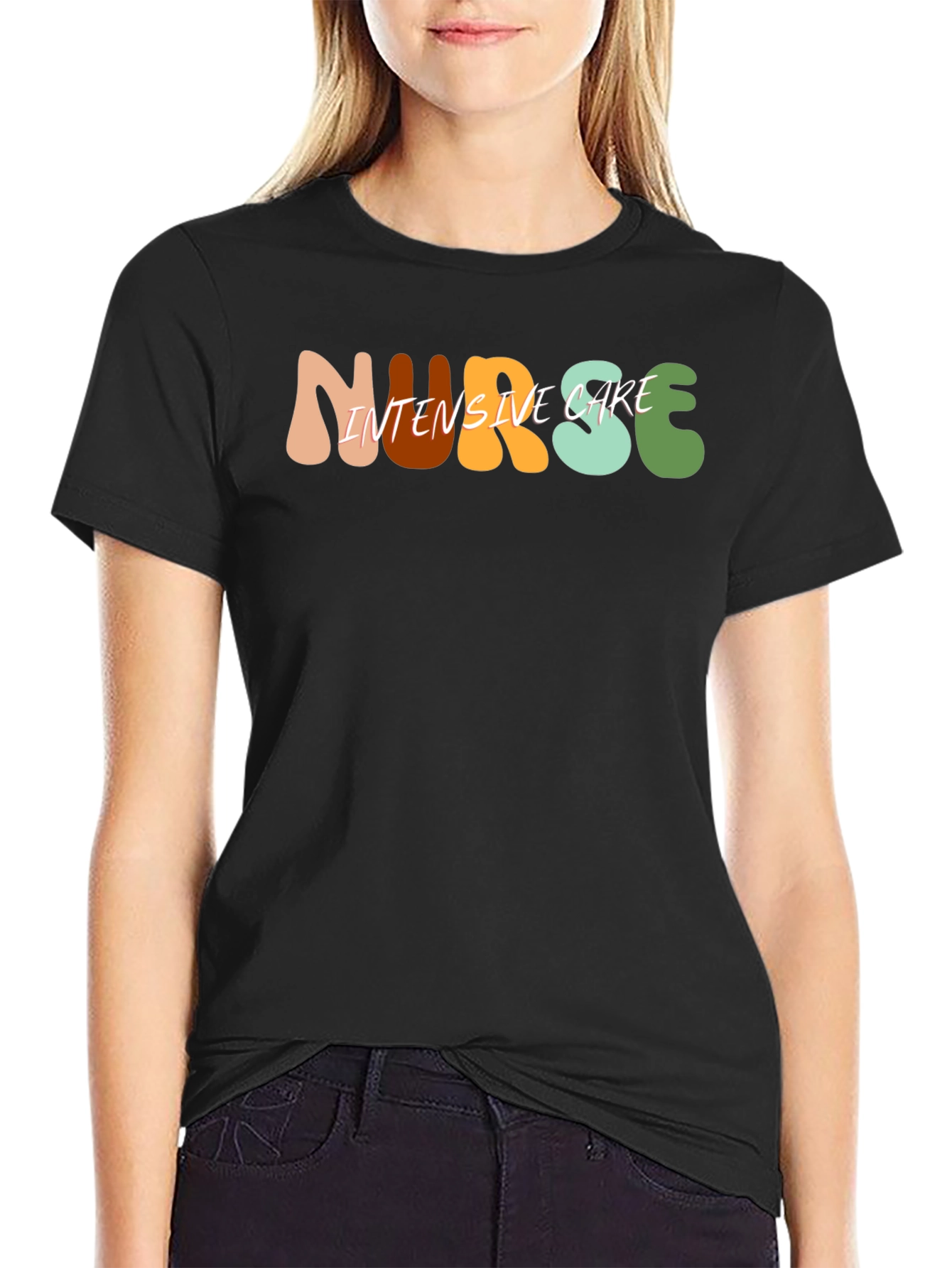 Nurse Intensive Care Black T-Shirt