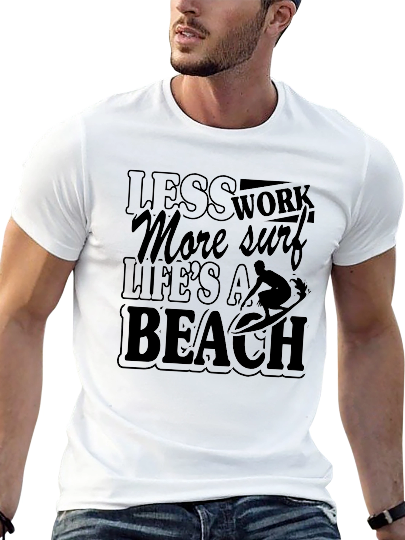 Lifes a Beach Mens Graphic T-Shirt