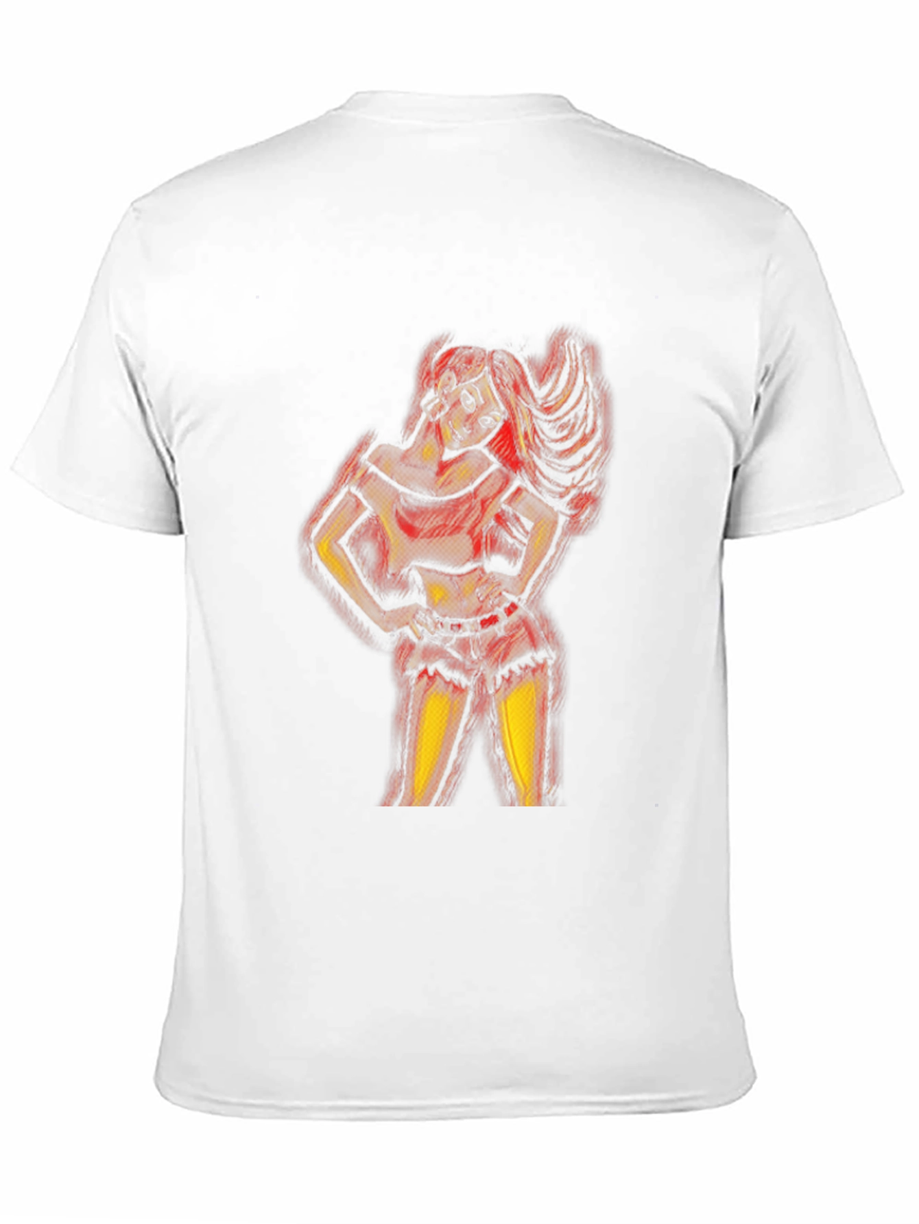 Artistic Woman Graphic Print Black T-Shirt