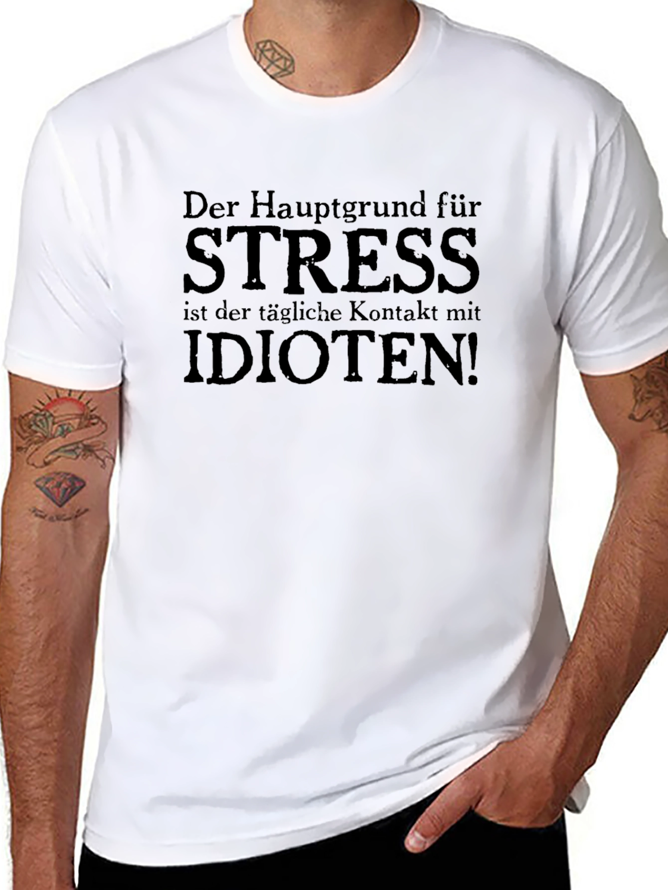 Stress Idiots T-Shirt Humor Graphic Novelty Tee
