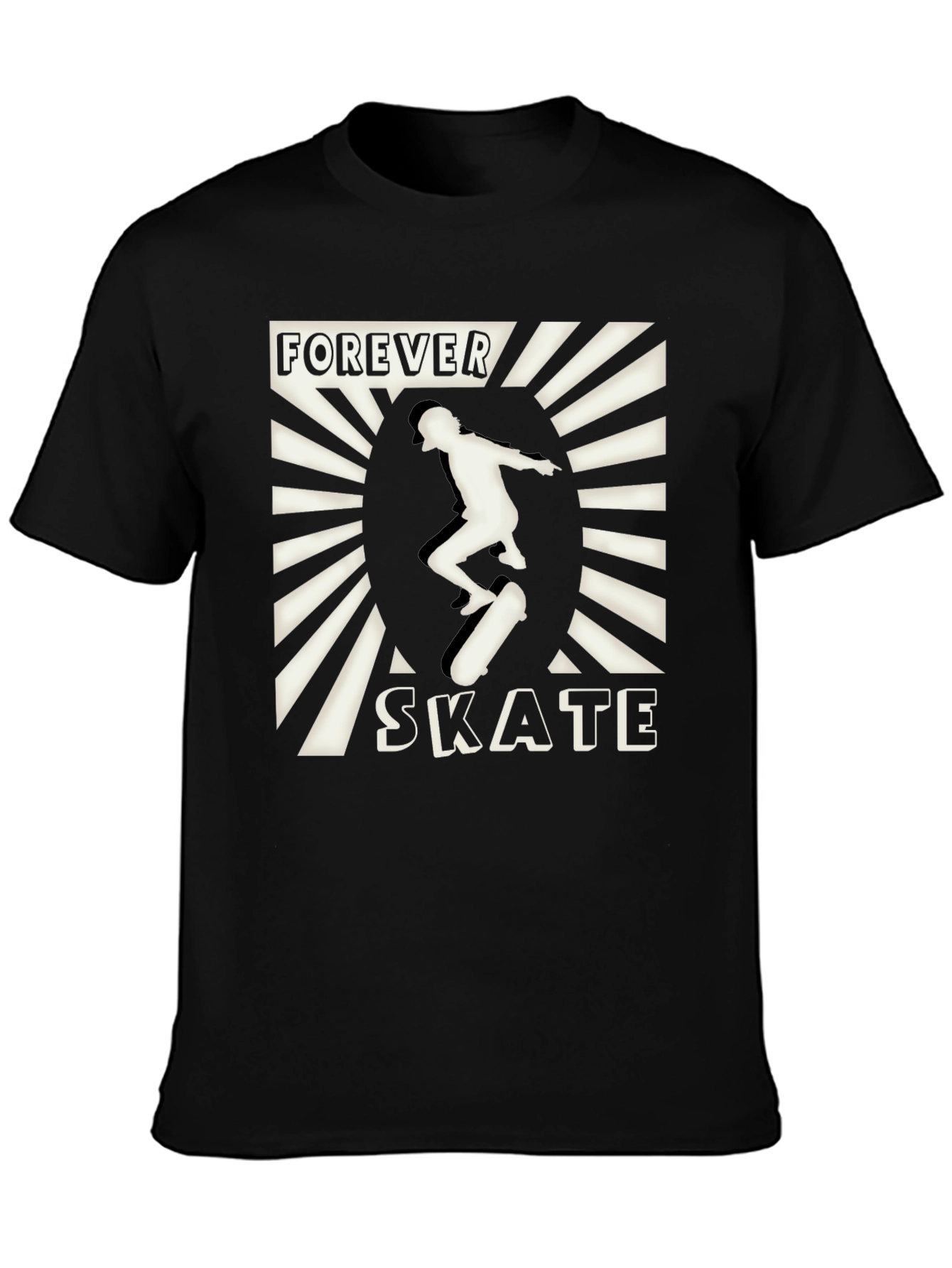 Forever Skate Black Graphic T-Shirt
