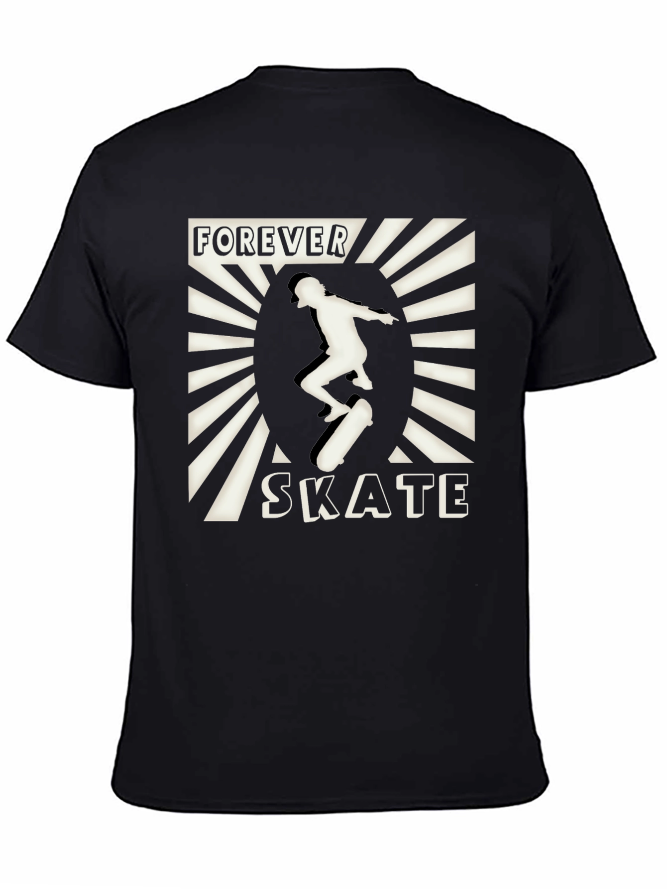 Forever Skate Black Graphic T-Shirt