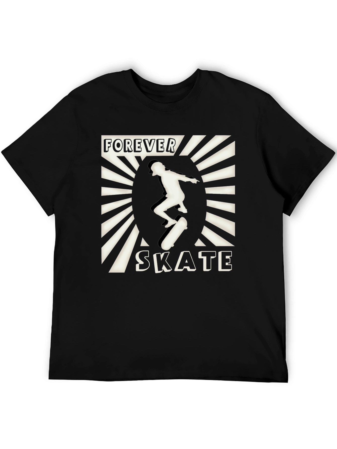 Forever Skate Black Graphic T-Shirt
