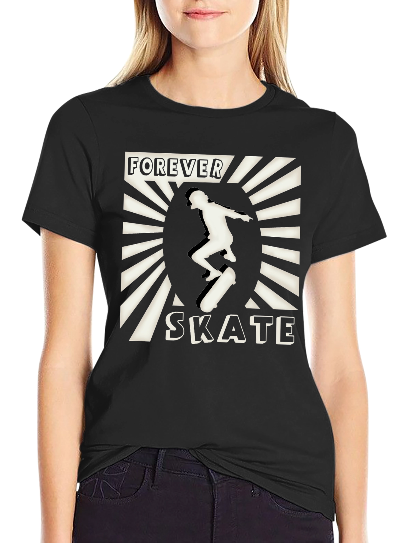 Forever Skate Black Graphic T-Shirt