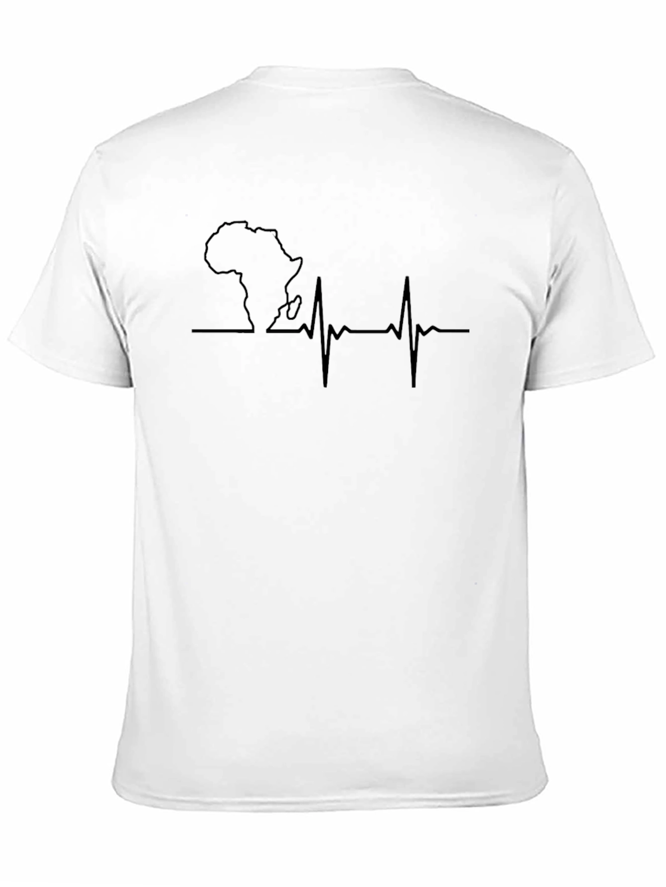 Africa Heartbeat T-Shirt - Black Crew Neck