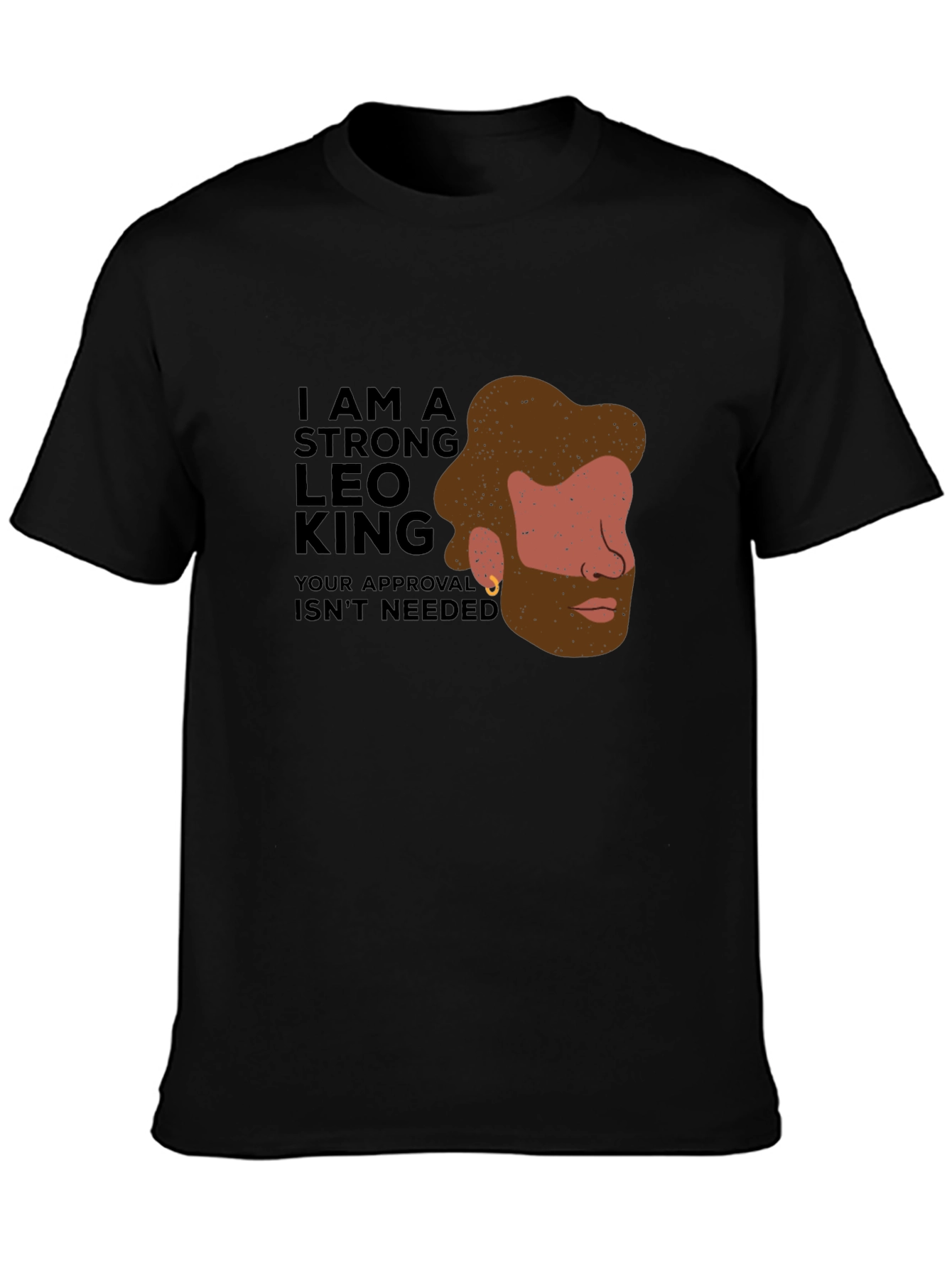 Strong Leo King Graphic Tee - Bold Statement Shirt