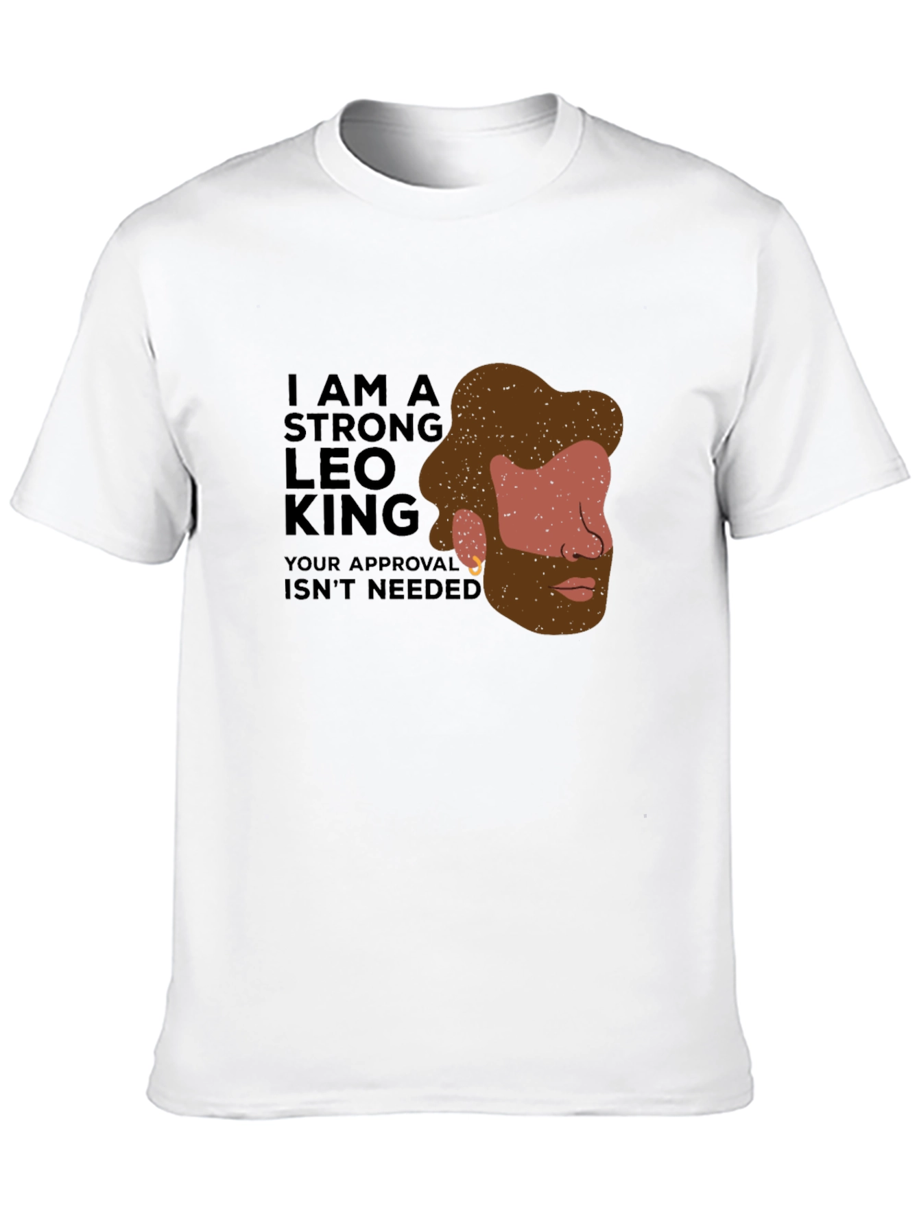 Strong Leo King Graphic Tee - Bold Statement Shirt