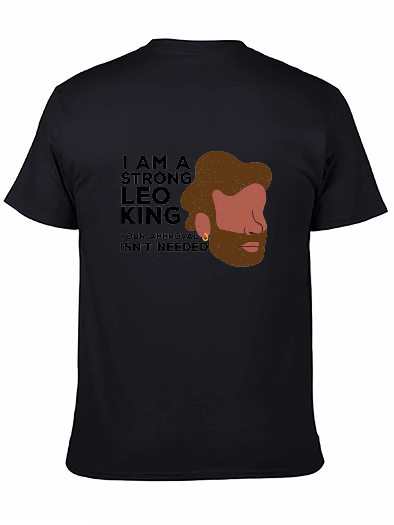 Strong Leo King Graphic Tee - Bold Statement Shirt
