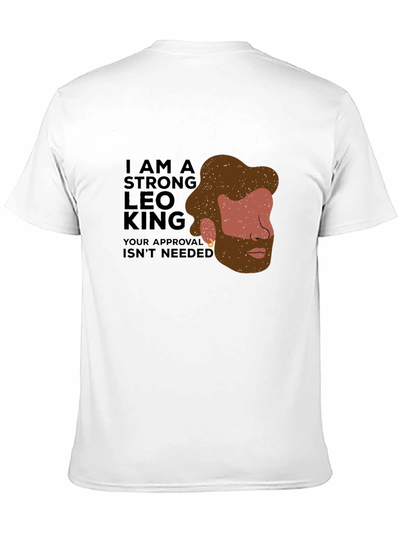 Strong Leo King Graphic Tee - Bold Statement Shirt