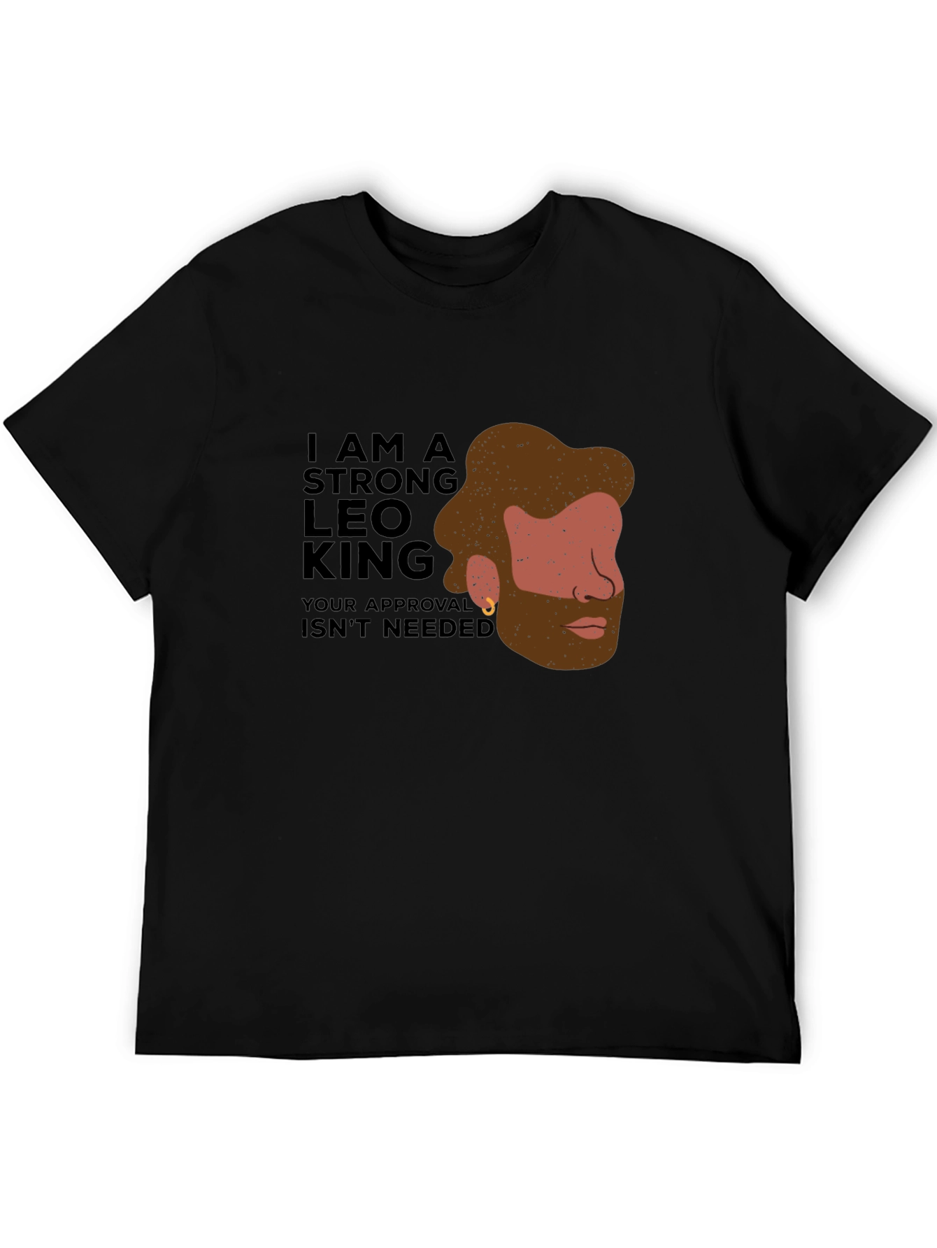 Strong Leo King Graphic Tee - Bold Statement Shirt