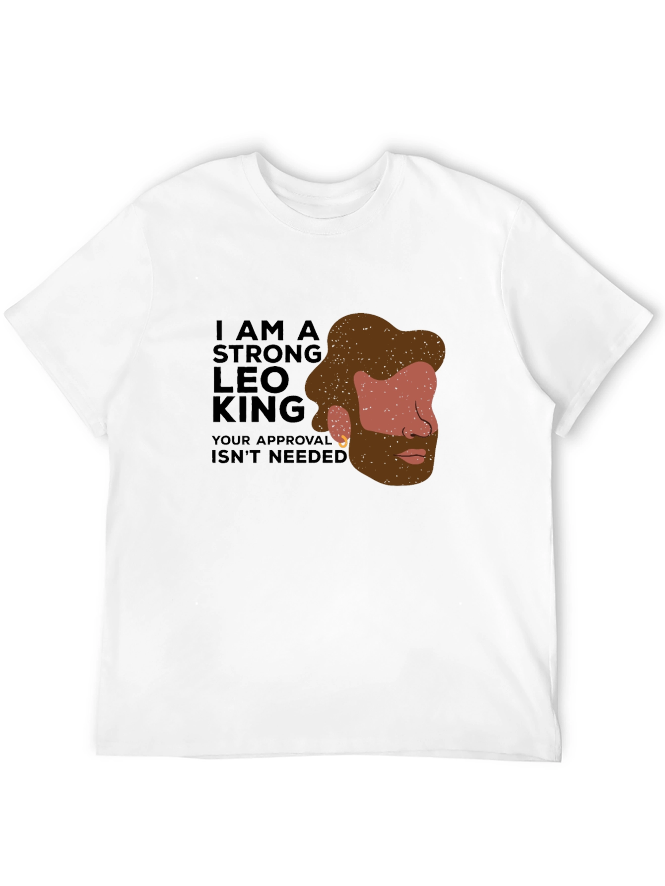 Strong Leo King Graphic Tee - Bold Statement Shirt