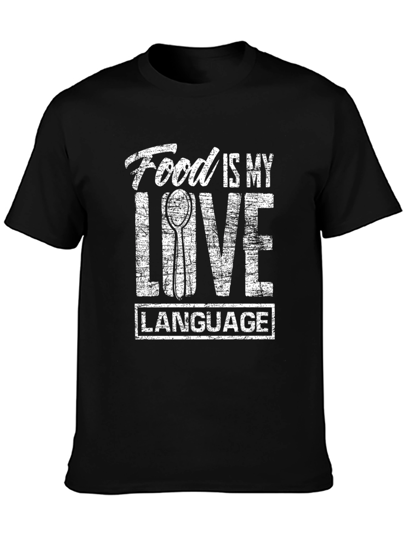 Food Is My Love Language T-Shirt - Black