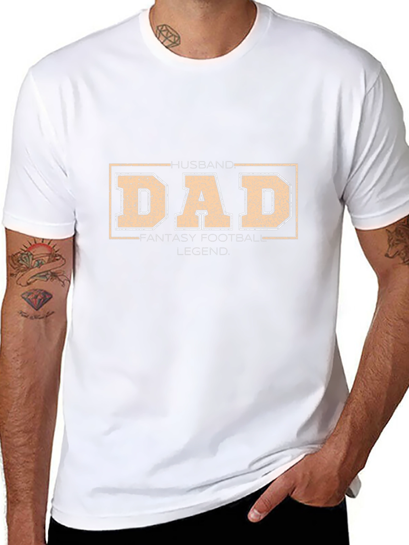 Husband Dad Fantasy Football Legend Graphic T-Shirt