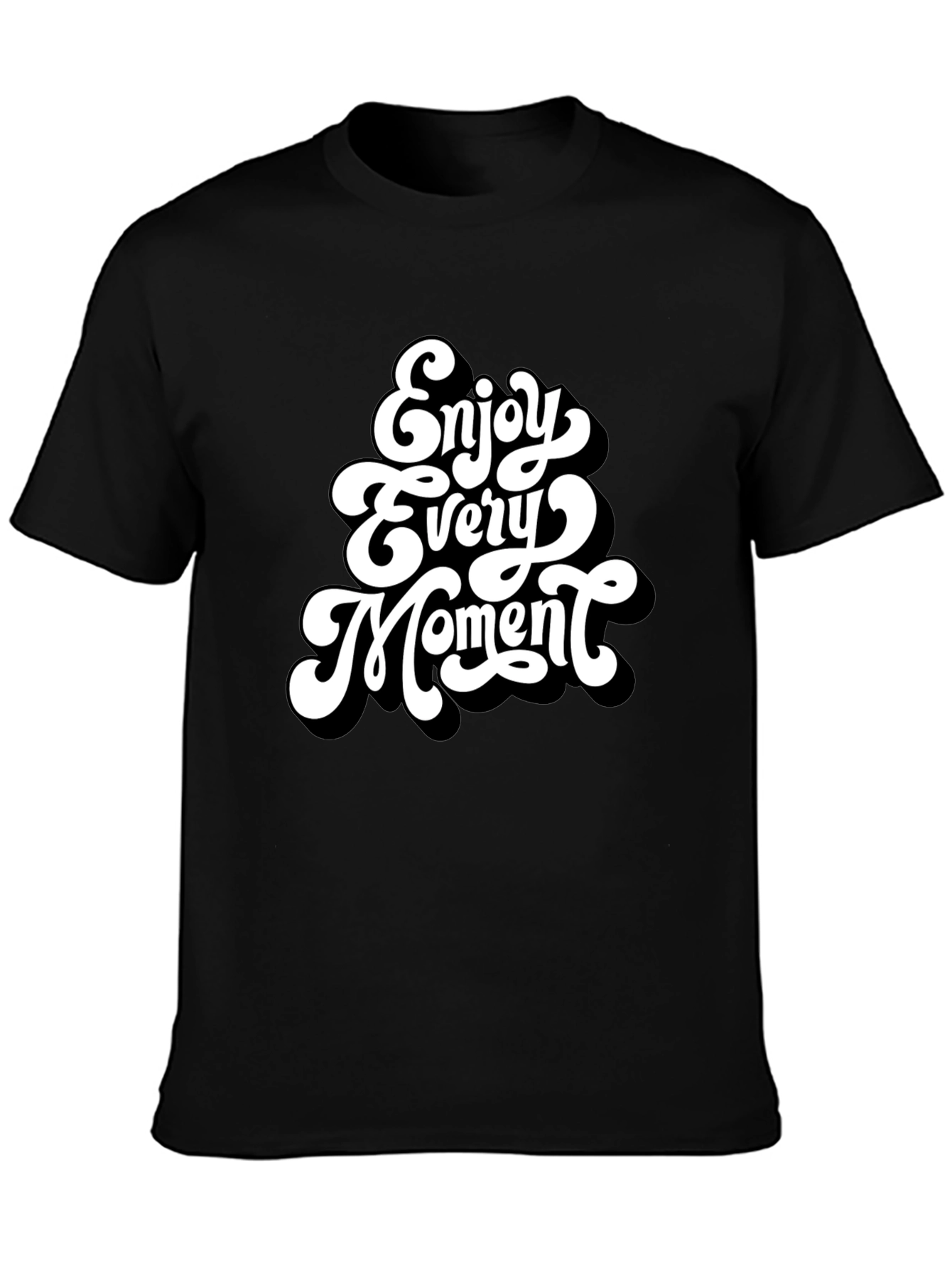 Enjoy Every Moment Black Graphic Tee