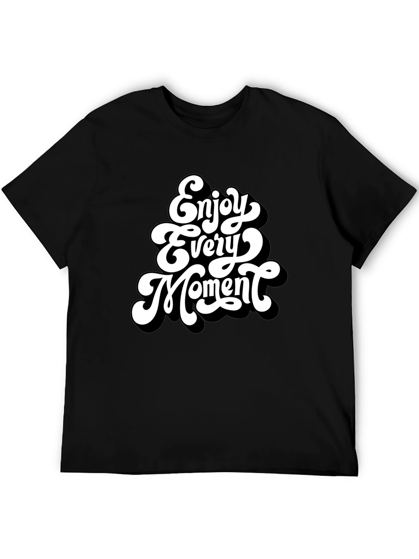 Enjoy Every Moment Black Graphic Tee