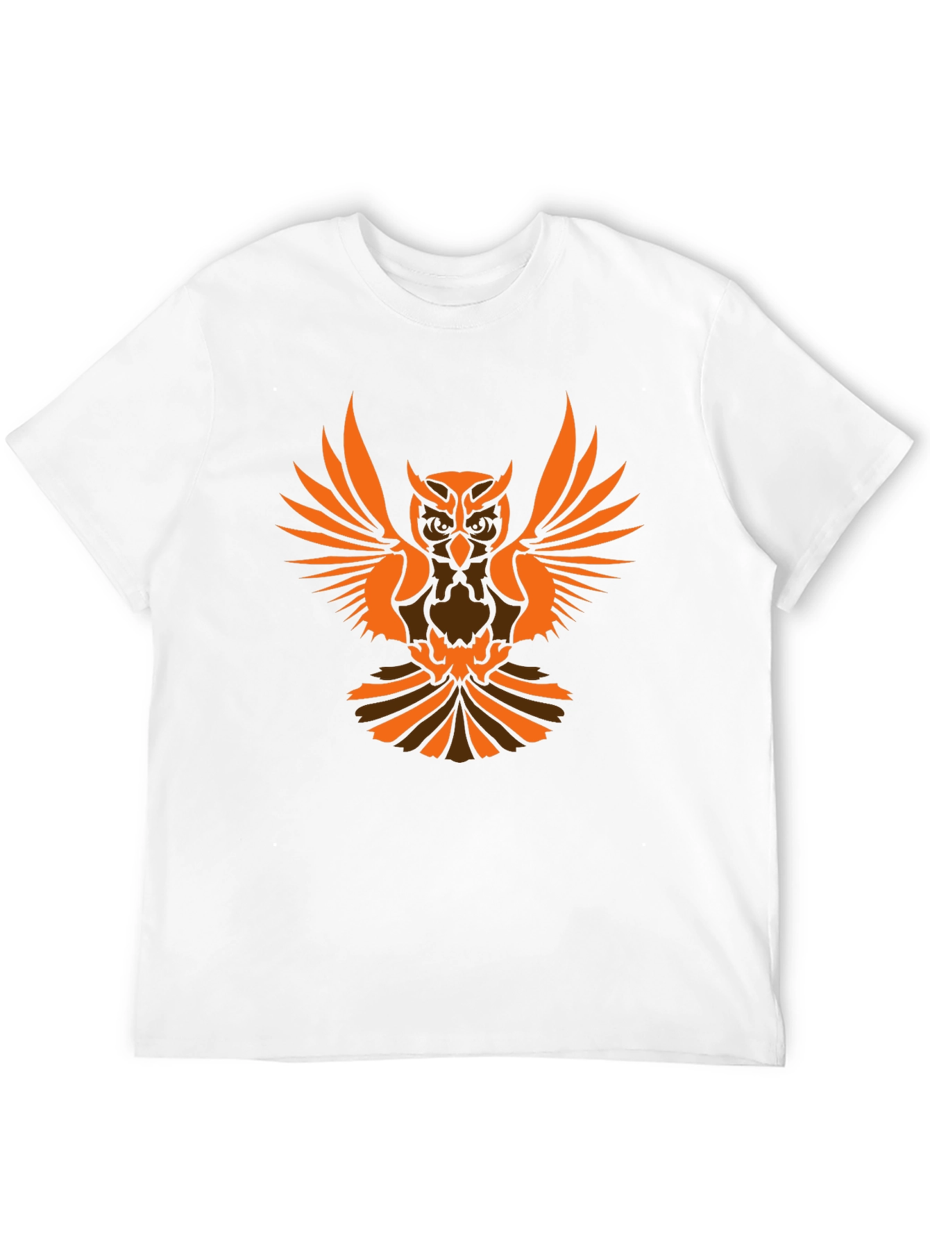 Owl Graphic Print Black T-Shirt
