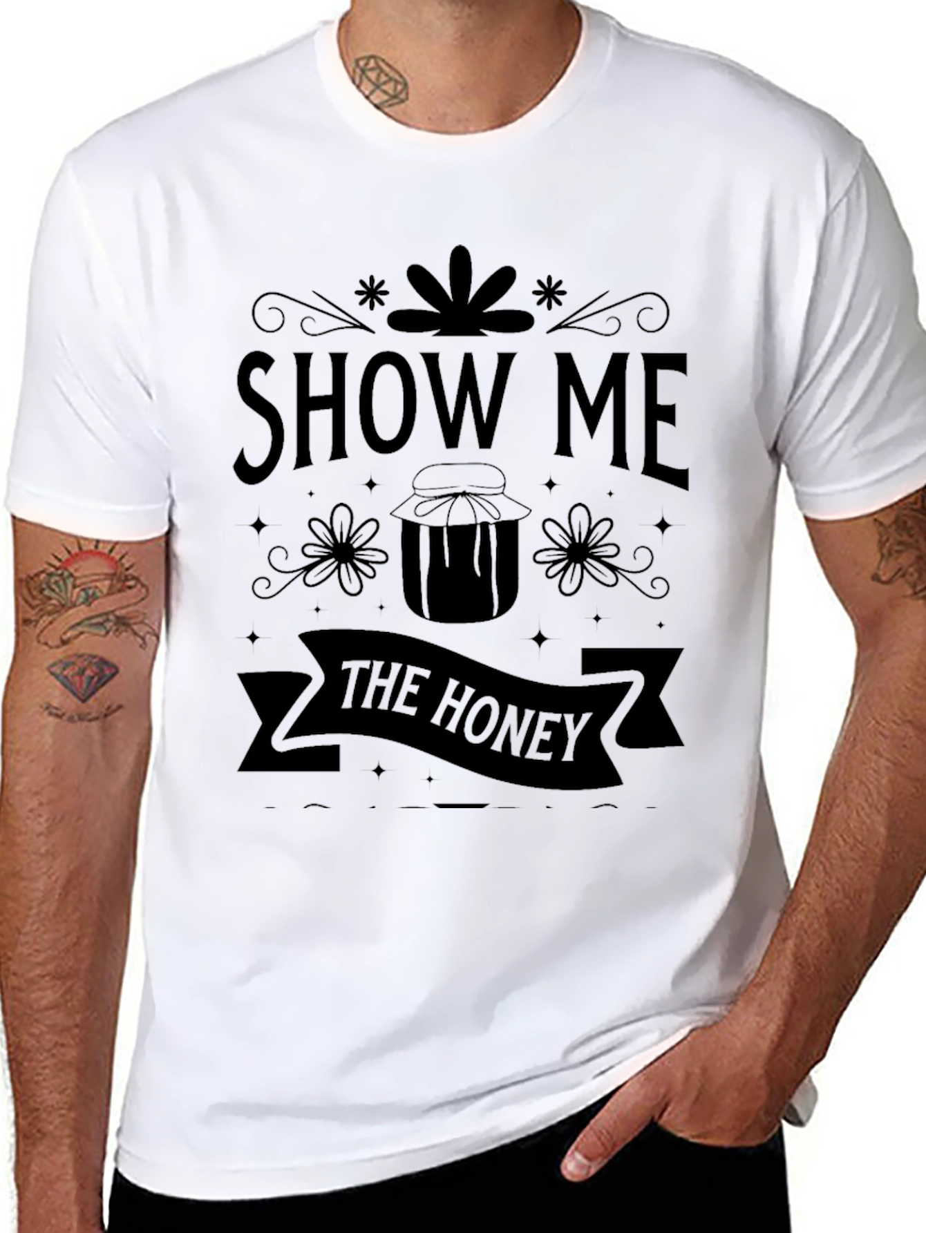 Show Me The Honey Black Graphic Tee
