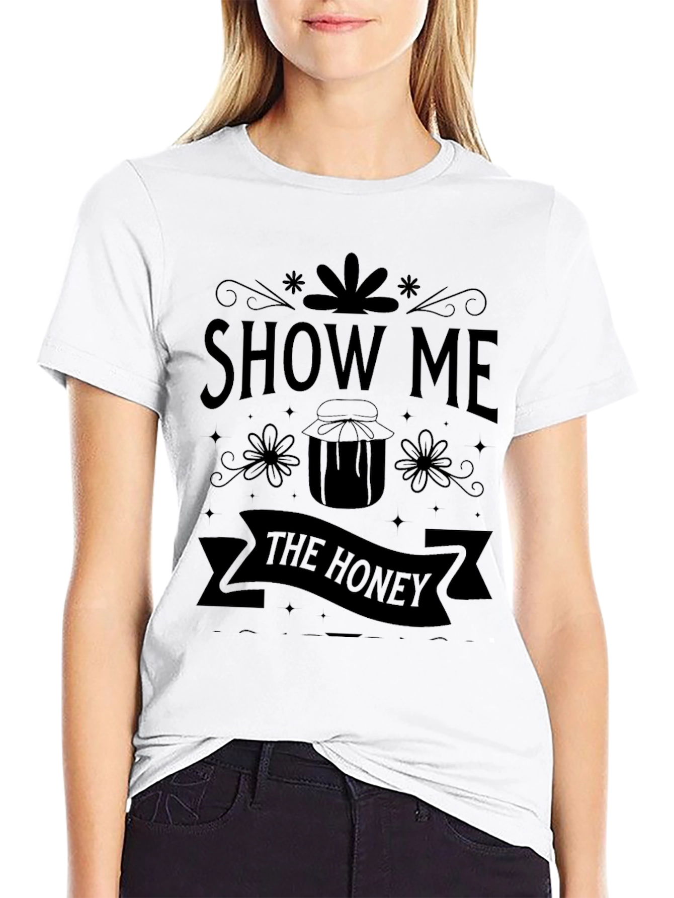 Show Me The Honey Black Graphic Tee