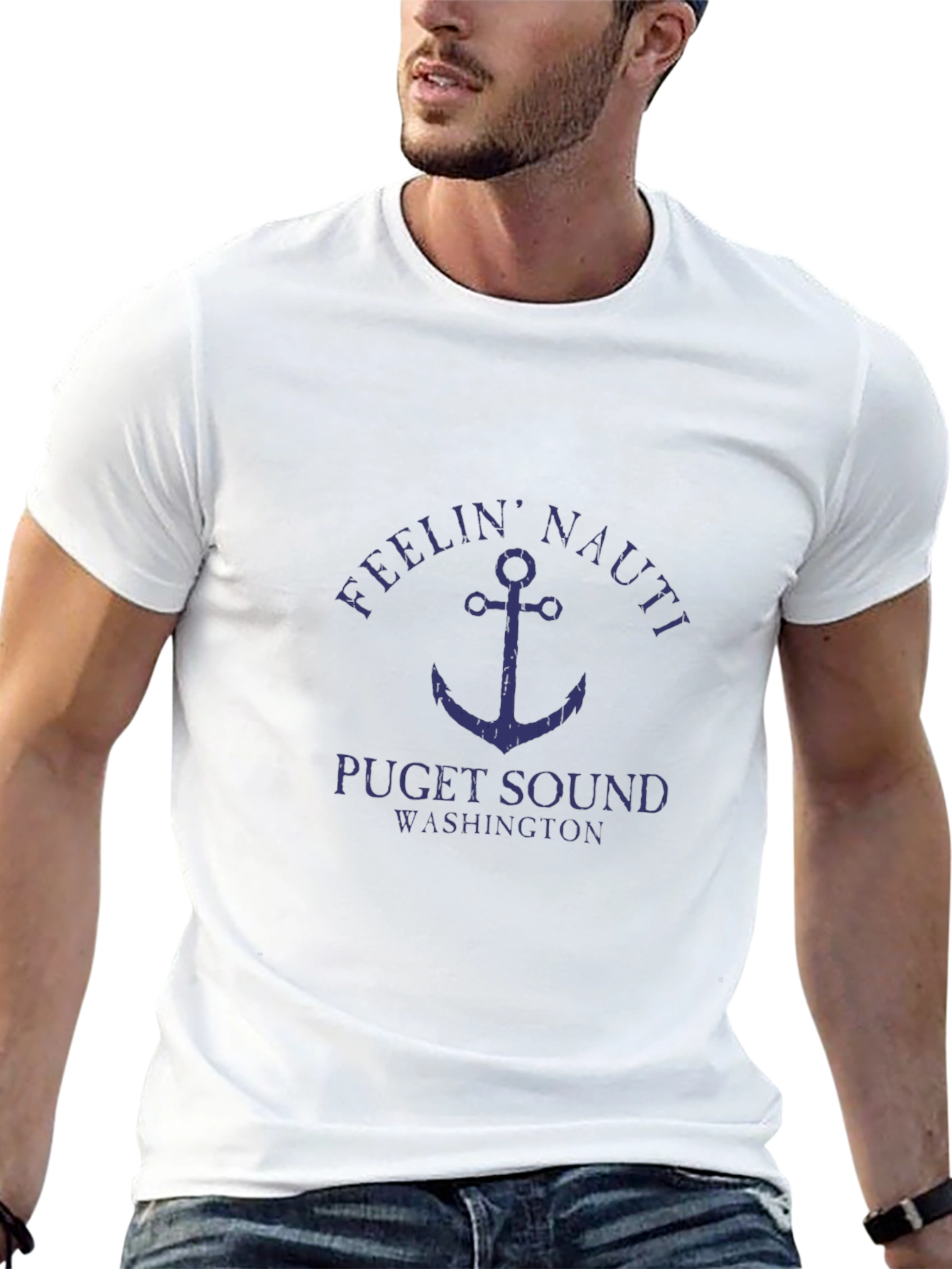 Feelin Nauti Puget Sound Anchor Graphic Tee