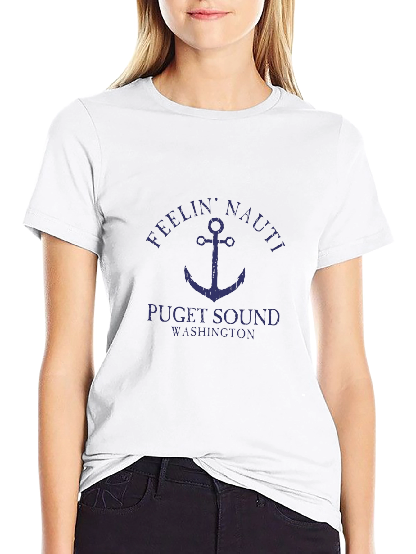 Feelin Nauti Puget Sound Anchor Graphic Tee