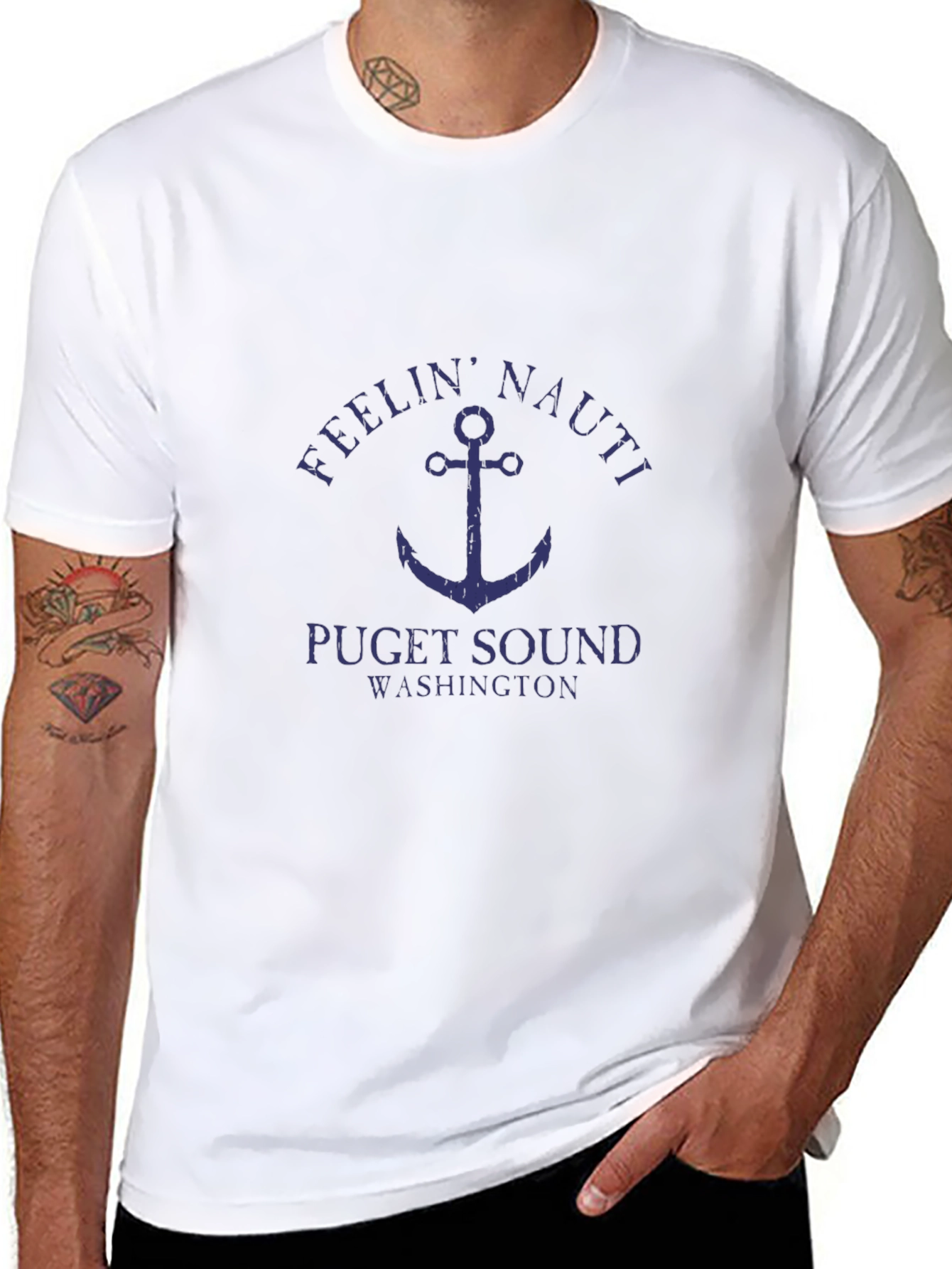 Feelin Nauti Puget Sound Anchor Graphic Tee