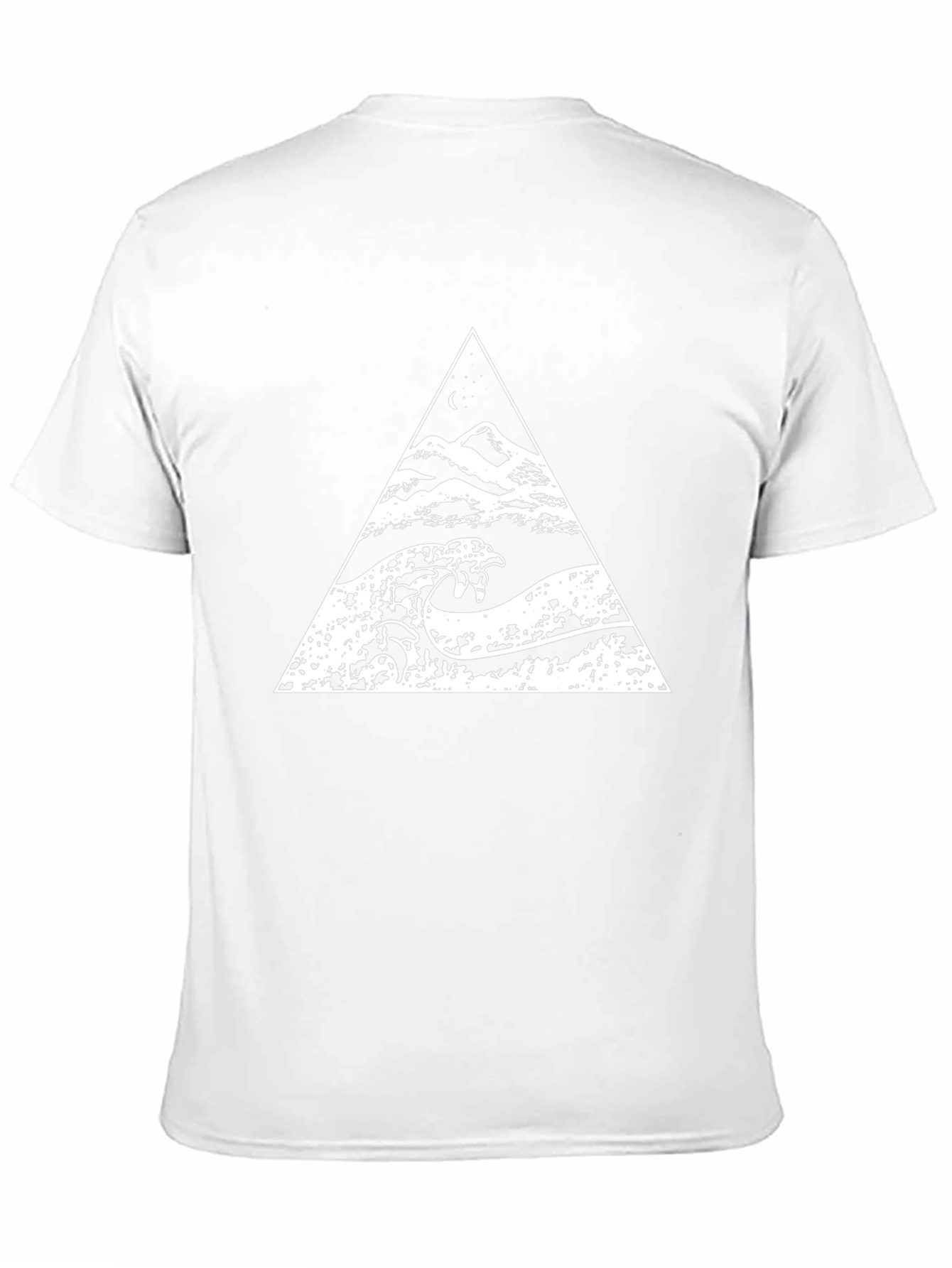 Triangle Wave Graphic Black T-Shirt