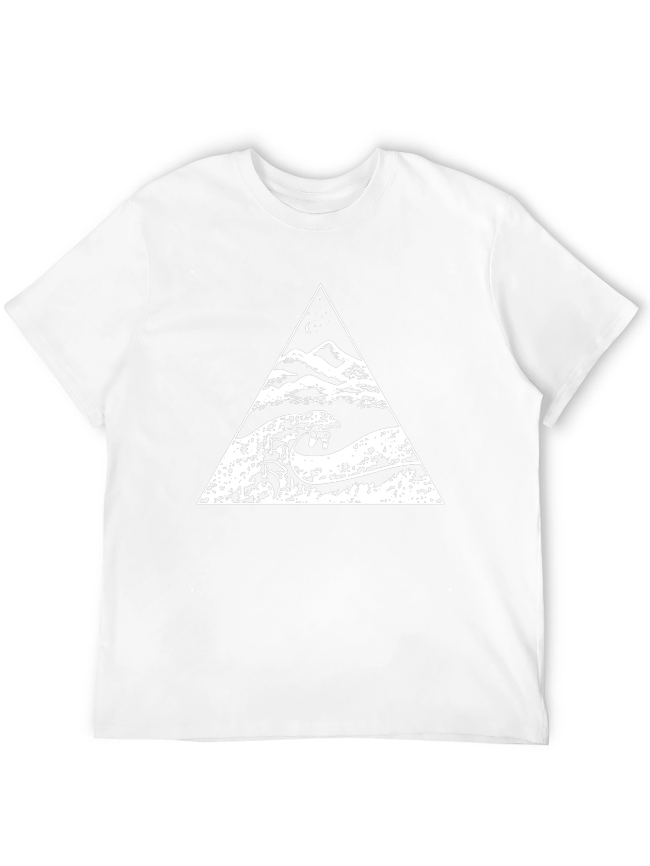 Triangle Wave Graphic Black T-Shirt