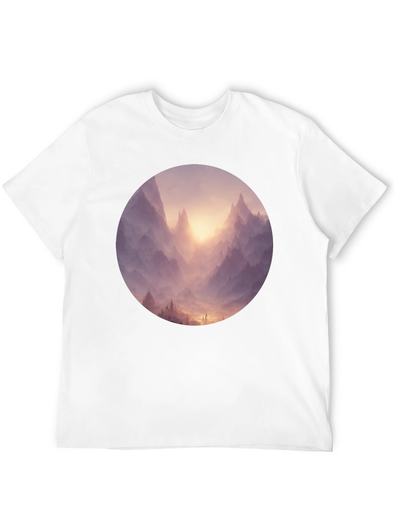 Mystic Mountain View Graphic Tee - Black