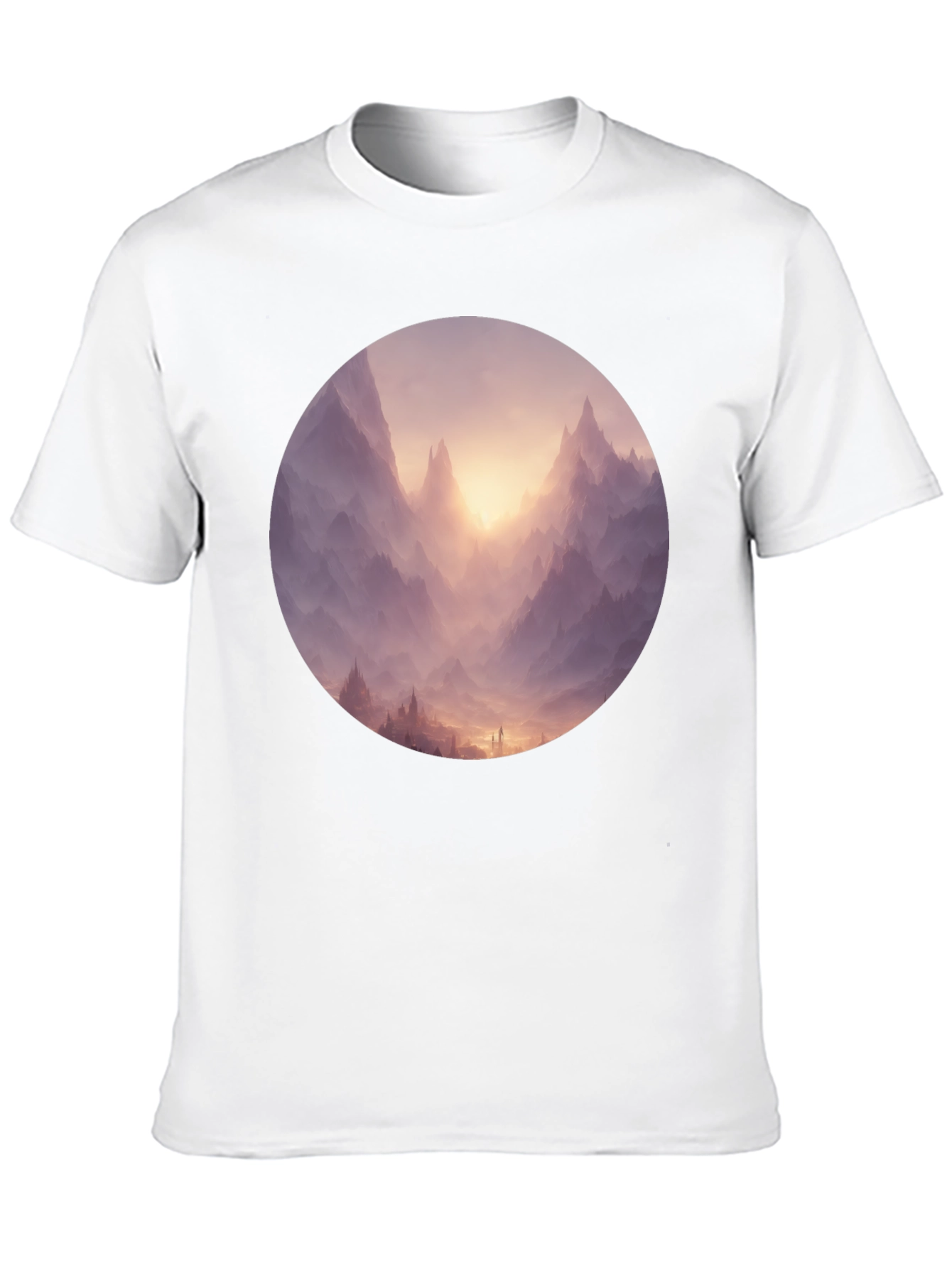 Mystic Mountain View Graphic Tee - Black