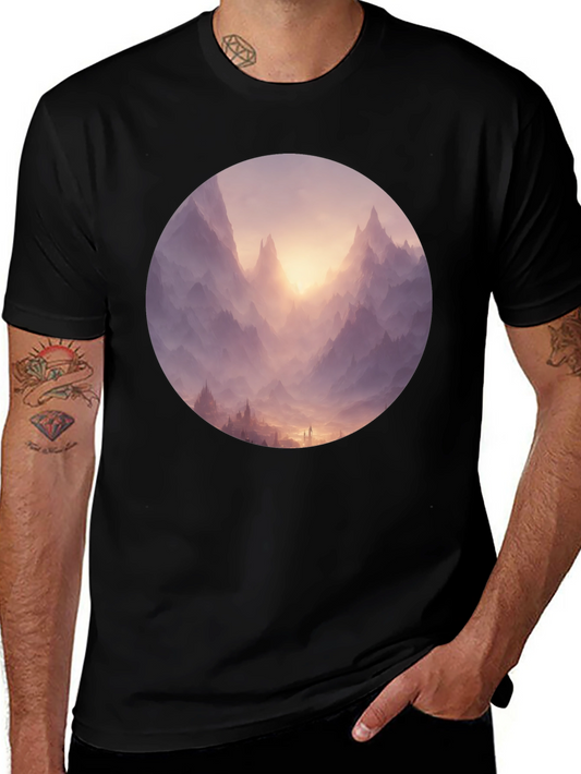 Mystic Mountain View Graphic Tee - Black