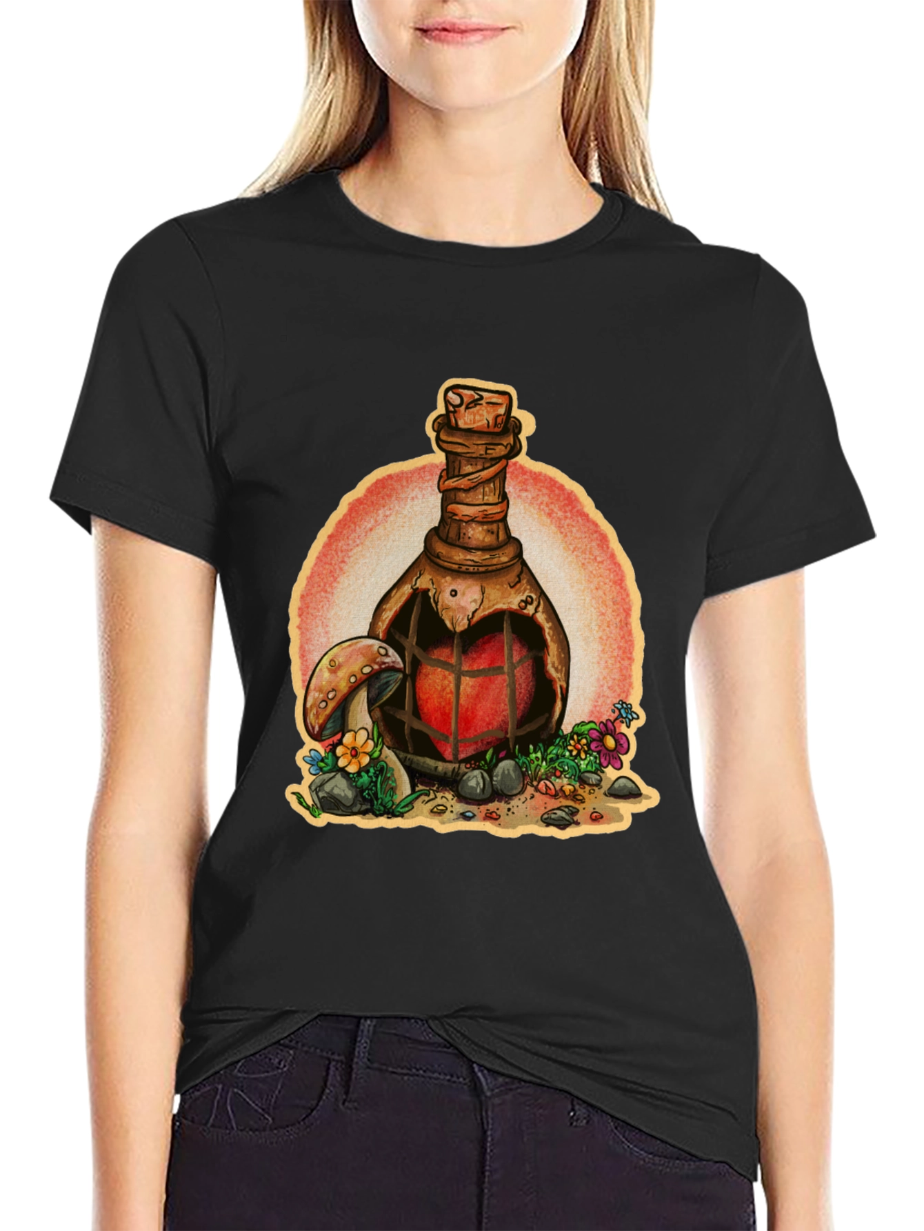 Heart Potion T-Shirt - Fantasy Graphic Tee