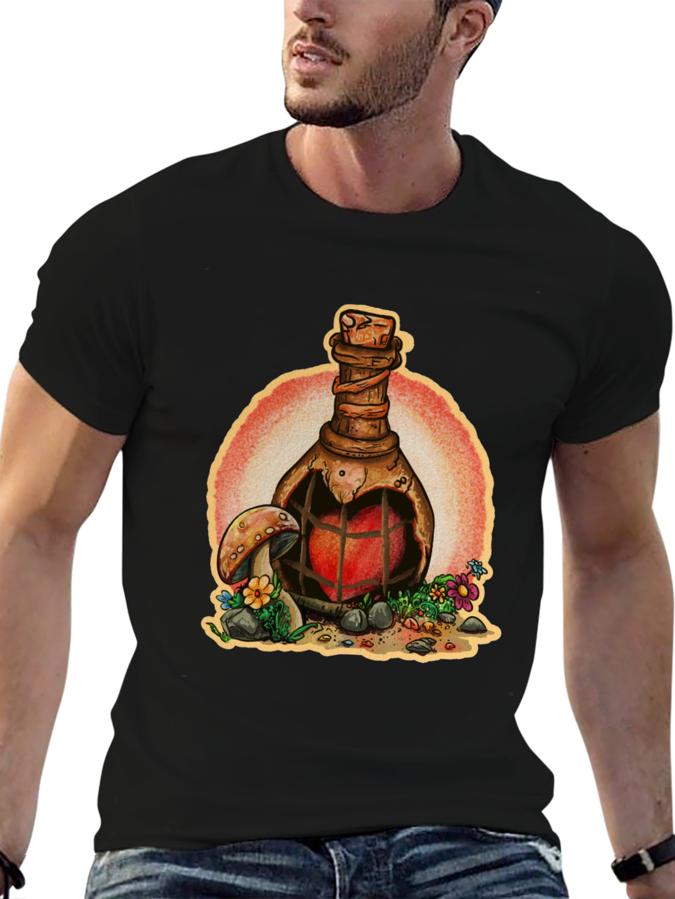 Heart Potion T-Shirt - Fantasy Graphic Tee