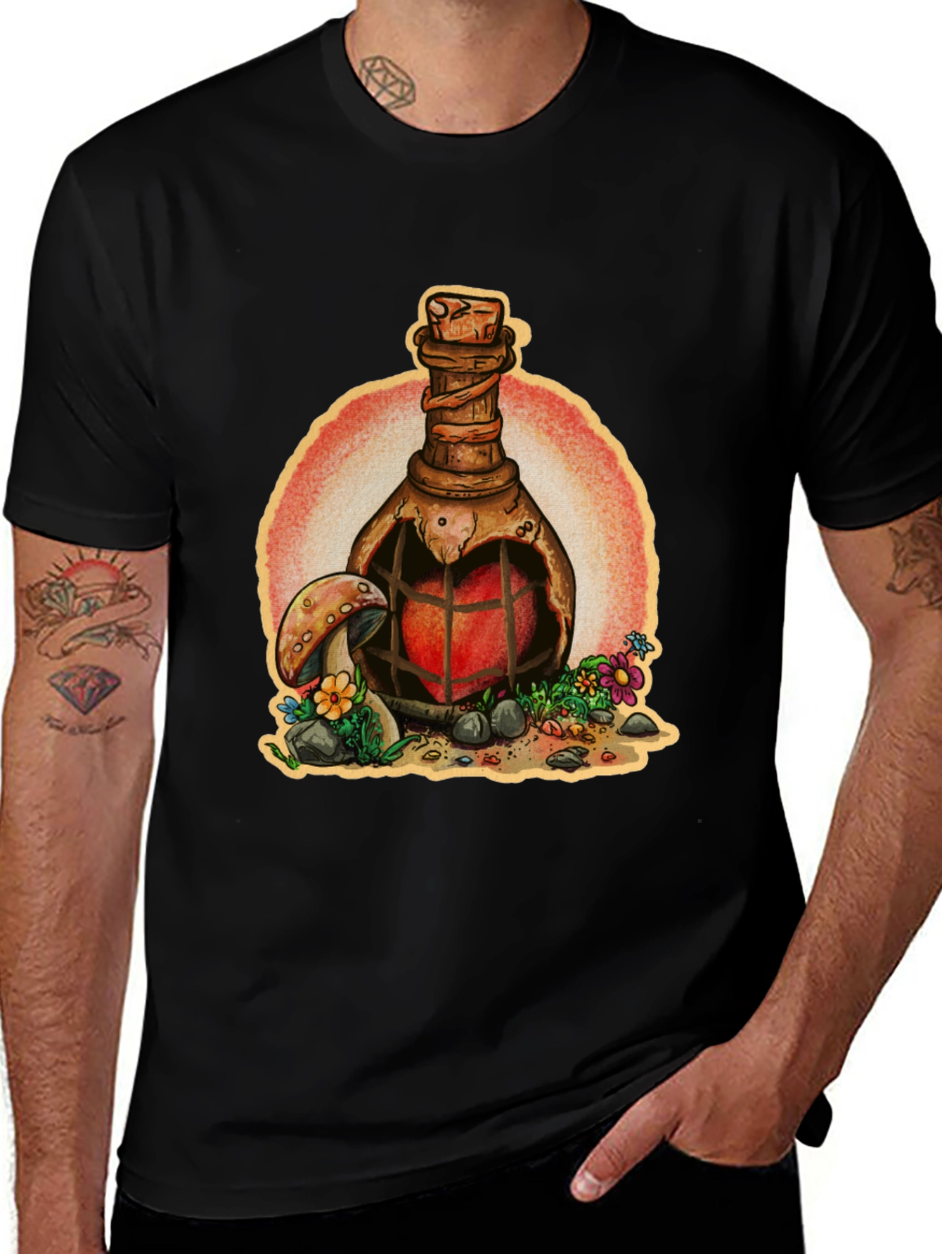 Heart Potion T-Shirt - Fantasy Graphic Tee