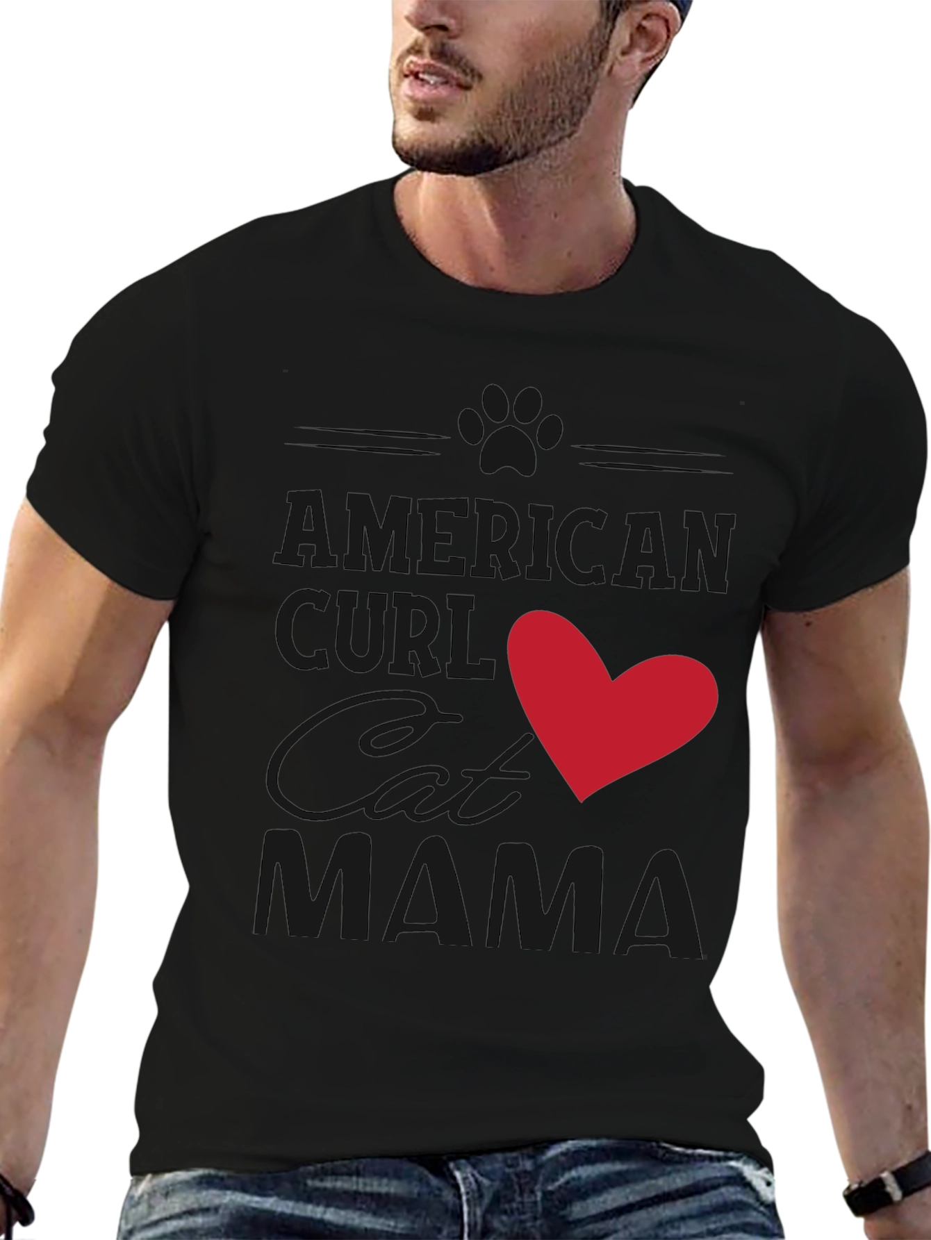 American Curl Cat Mama T-Shirt